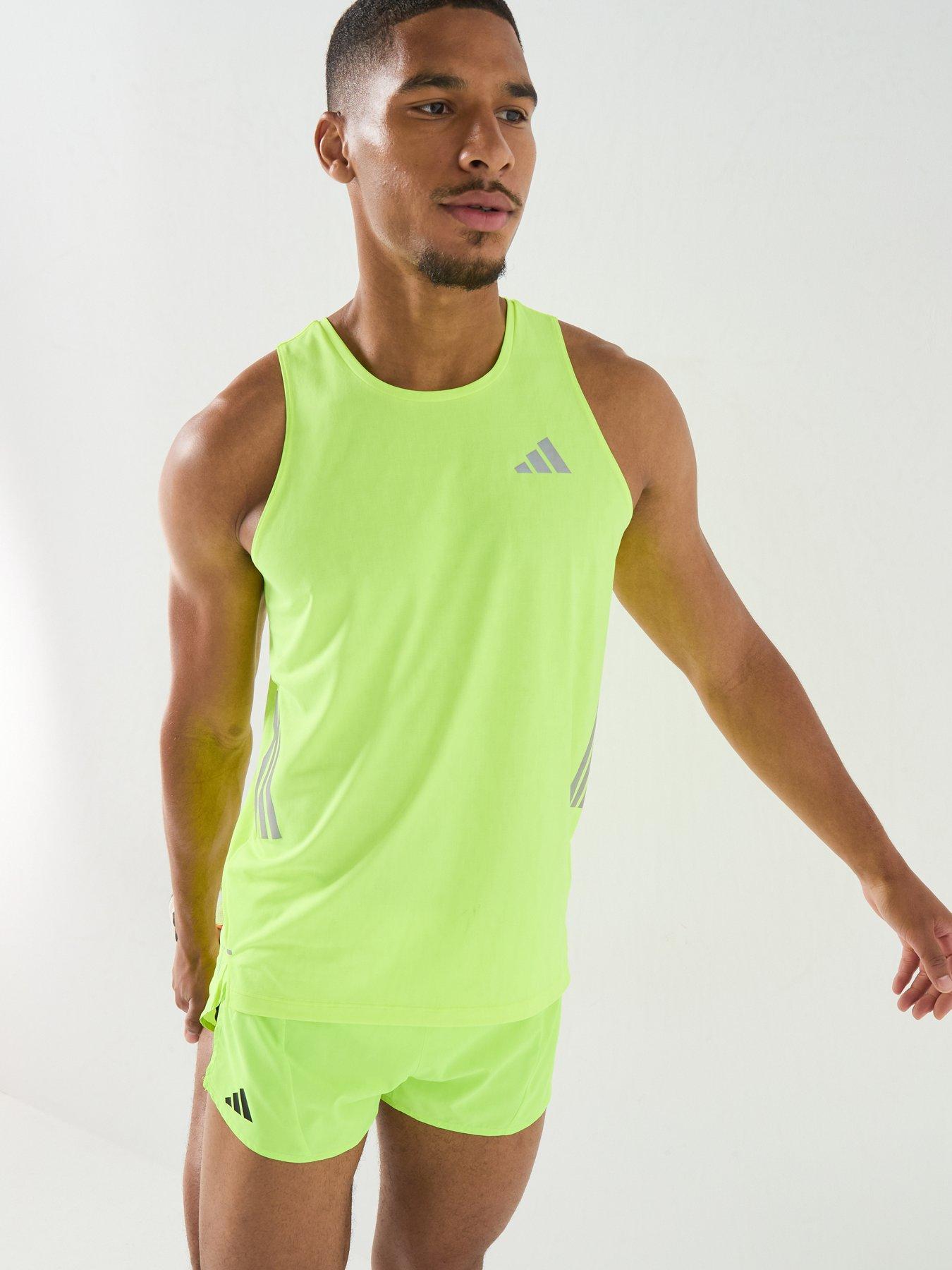 Image 6 of 6 of adidas Mens Running Adi365 Iconic Stripes Tank - Yellow