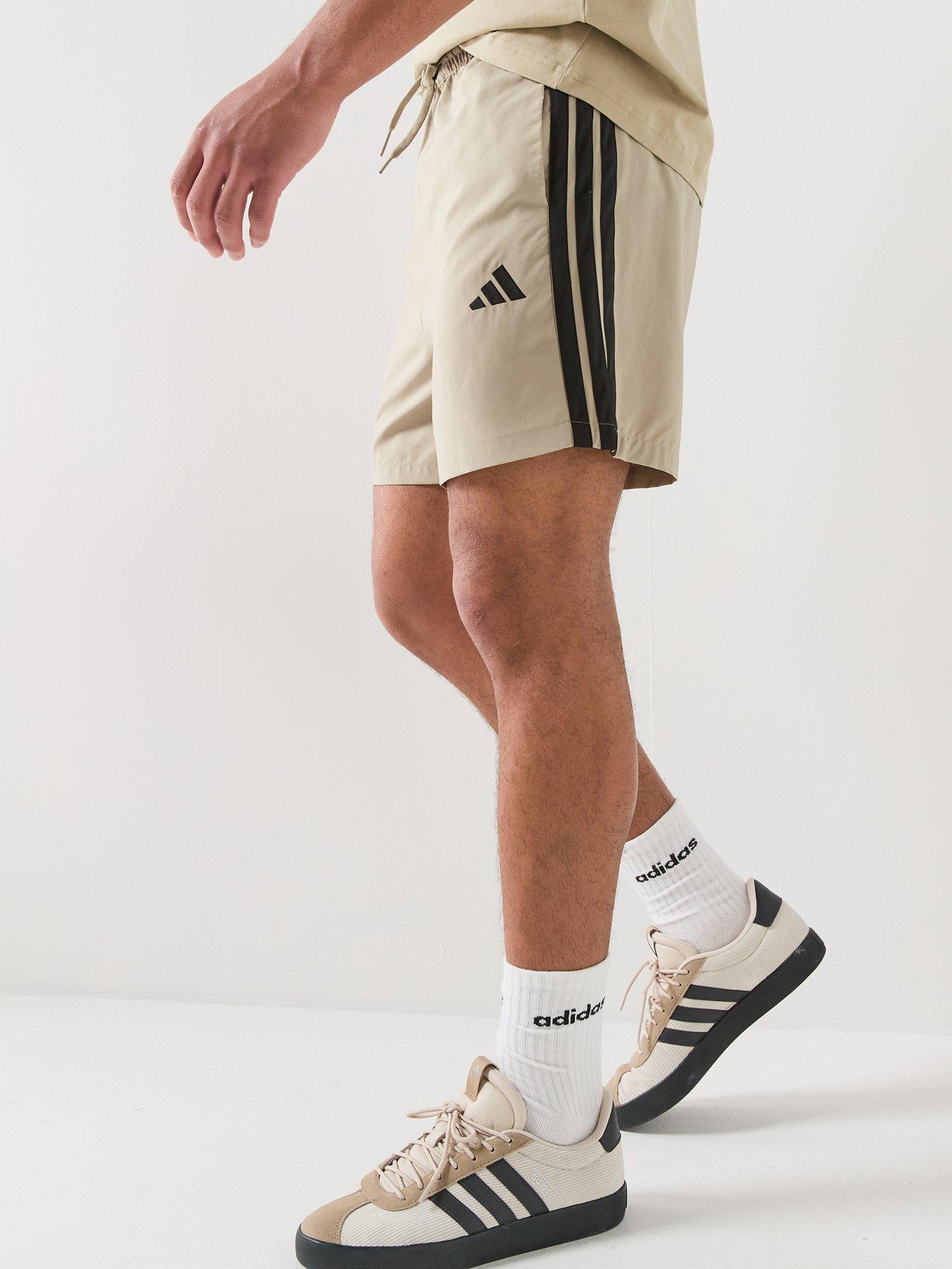adidas-sportswear-mens-essentials-three-stripes-chelsea-shorts-brown