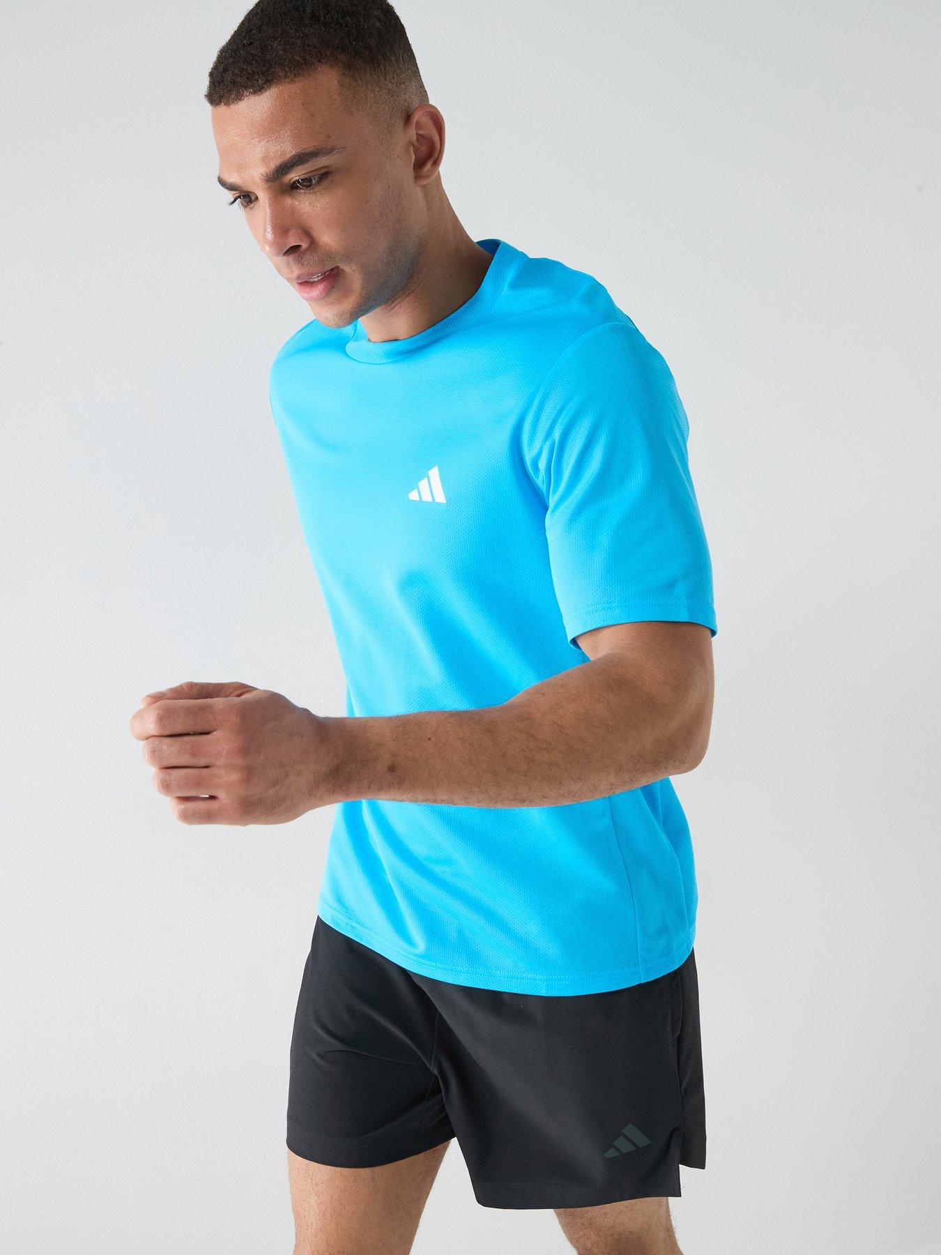 Image 1 of 6 of adidas Mens Training Workout Essentials T-Shirt - Blue