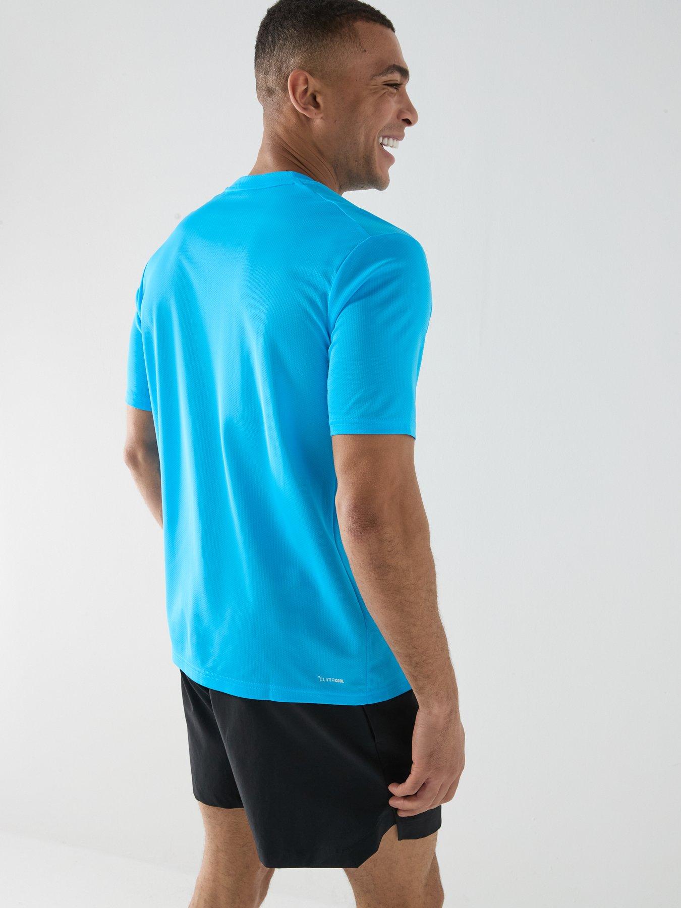 Image 5 of 6 of adidas Mens Training Workout Essentials T-Shirt - Blue