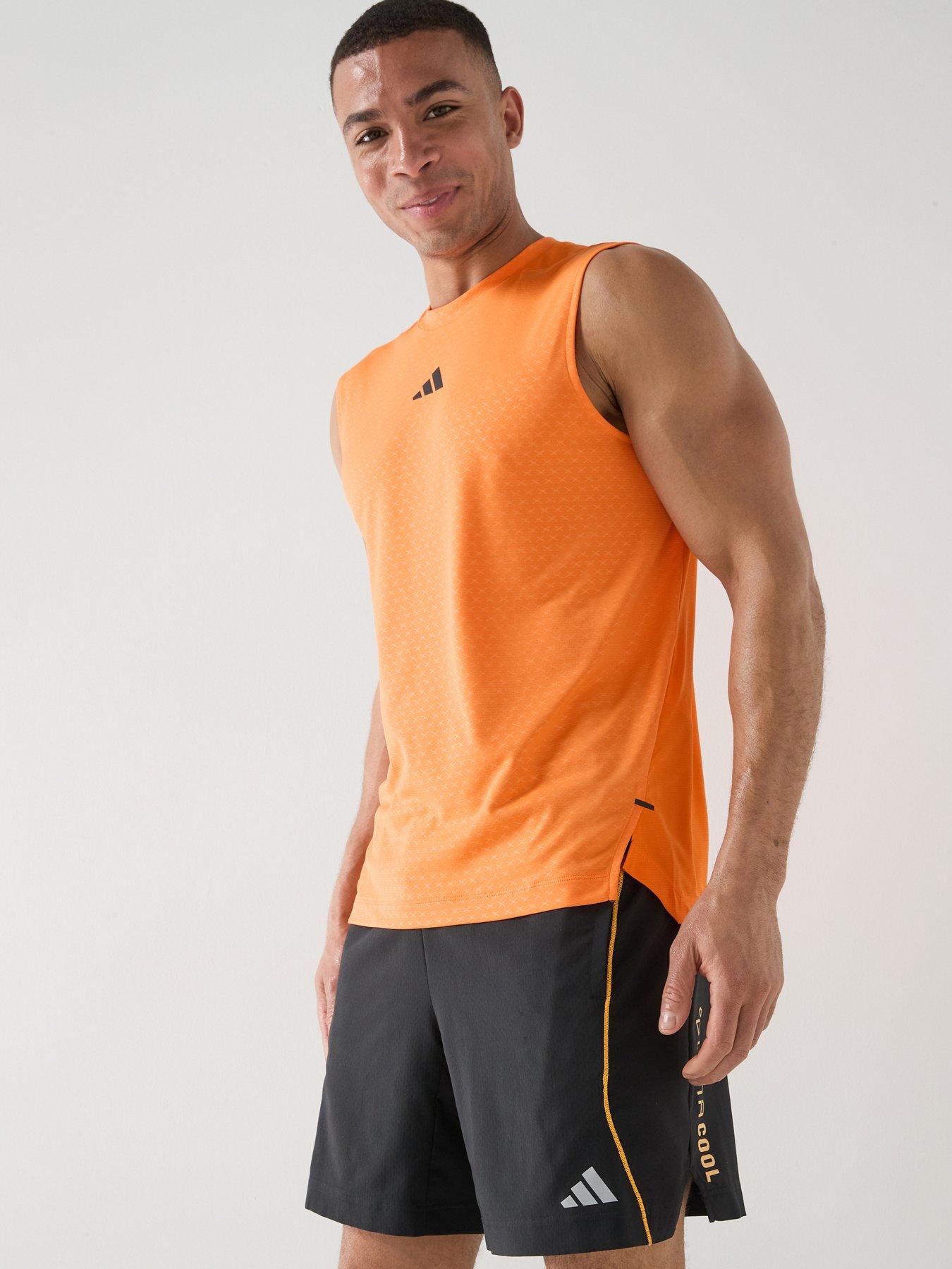 adidas Mens Training Power Tank - Orange