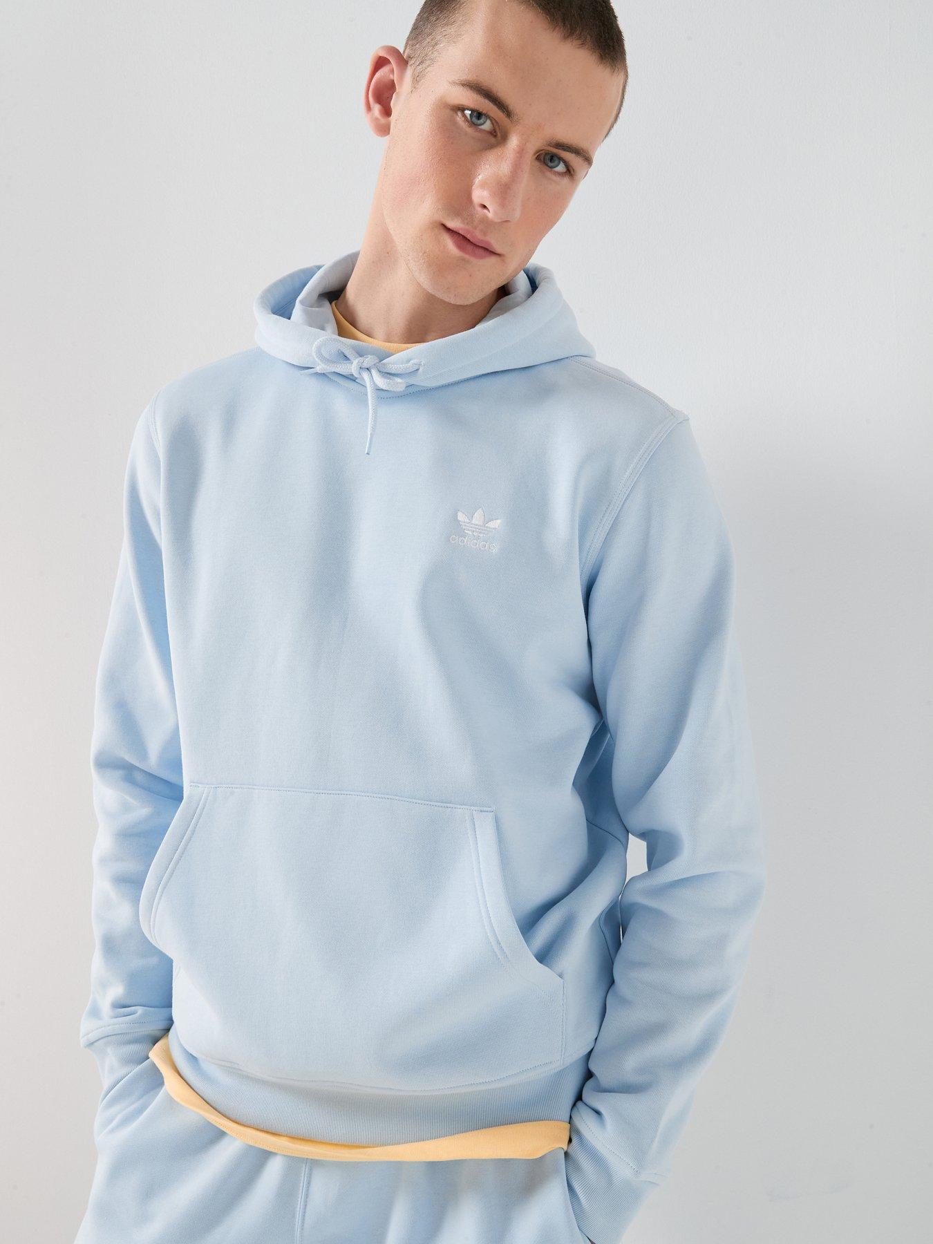 adidas Originals Men's Trefoil Essentials Hoodie - Blue