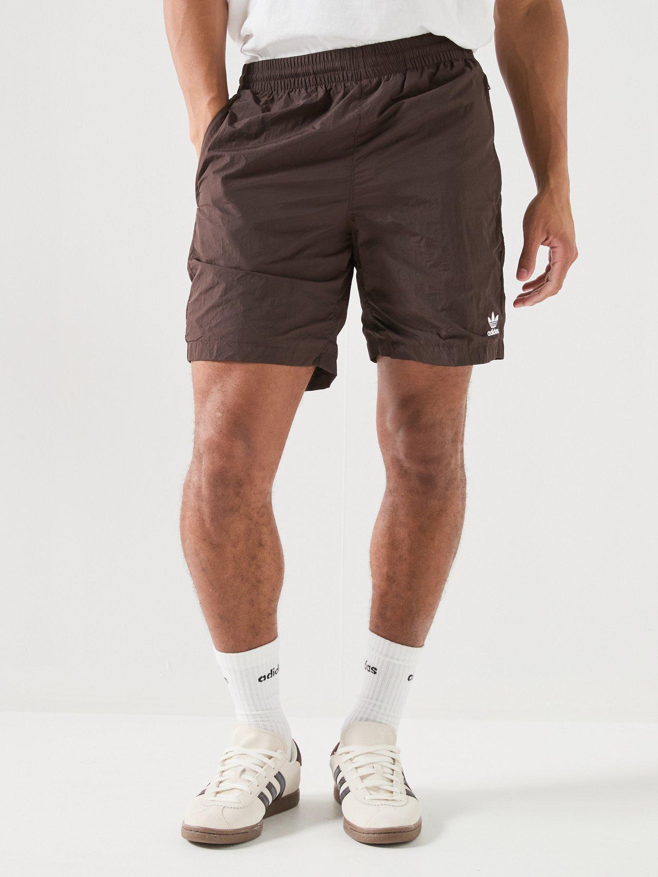adidas-originals-mens-woven-shorts-brown