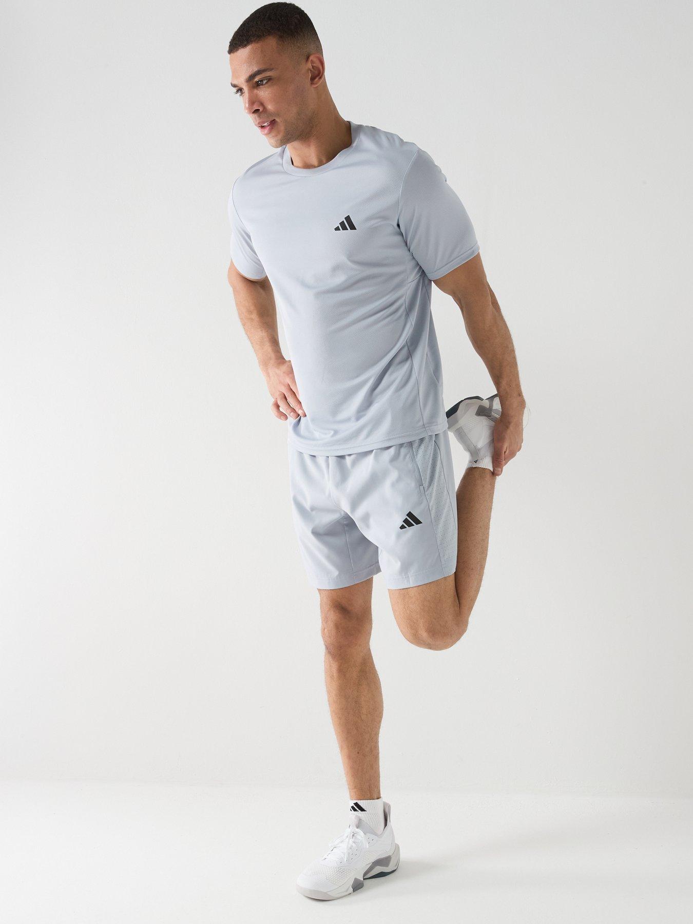  image of adidas-mens-training-workout-essentials-woven-shorts-grey