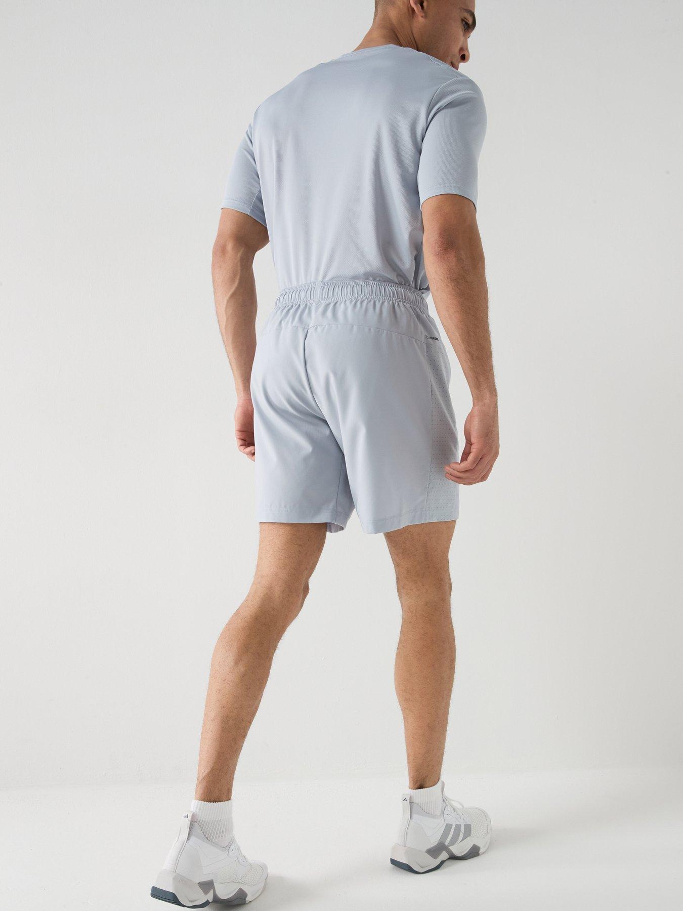  image of adidas-mens-training-workout-essentials-woven-shorts-grey