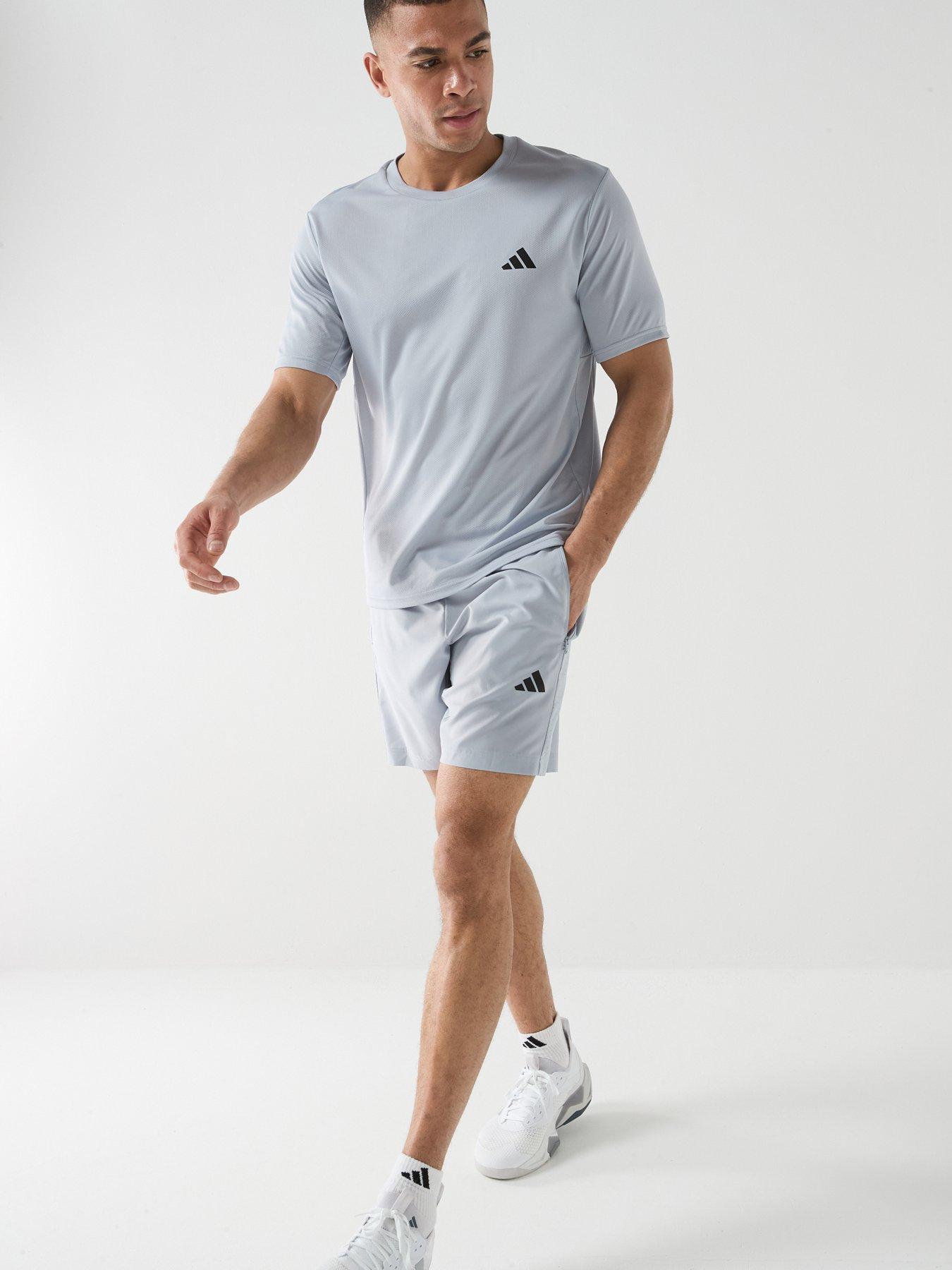  image of adidas-mens-training-workout-essentials-woven-shorts-grey