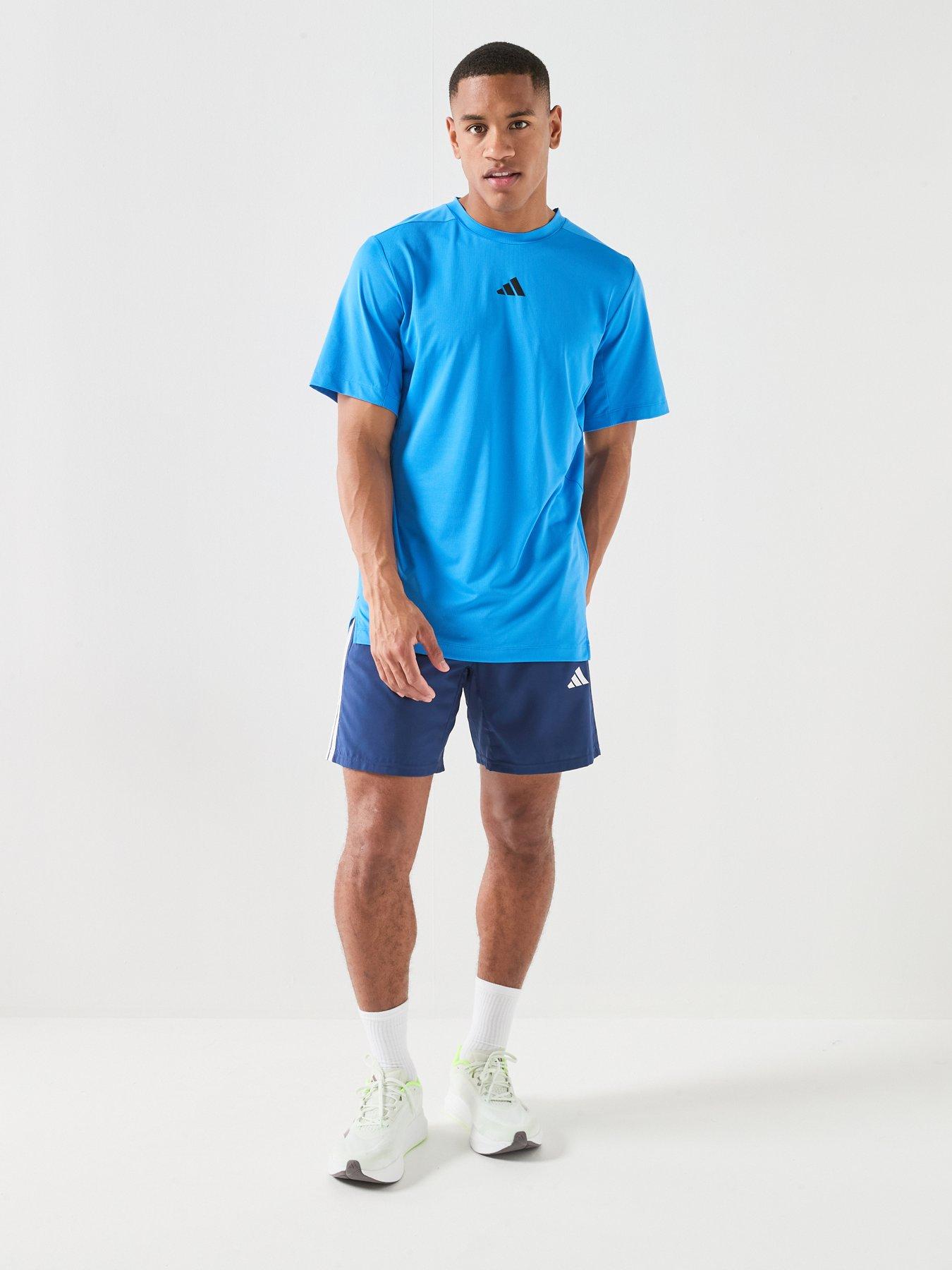 Image 3 of 6 of adidas Mens Training Workout Essentials Shorts - Blue