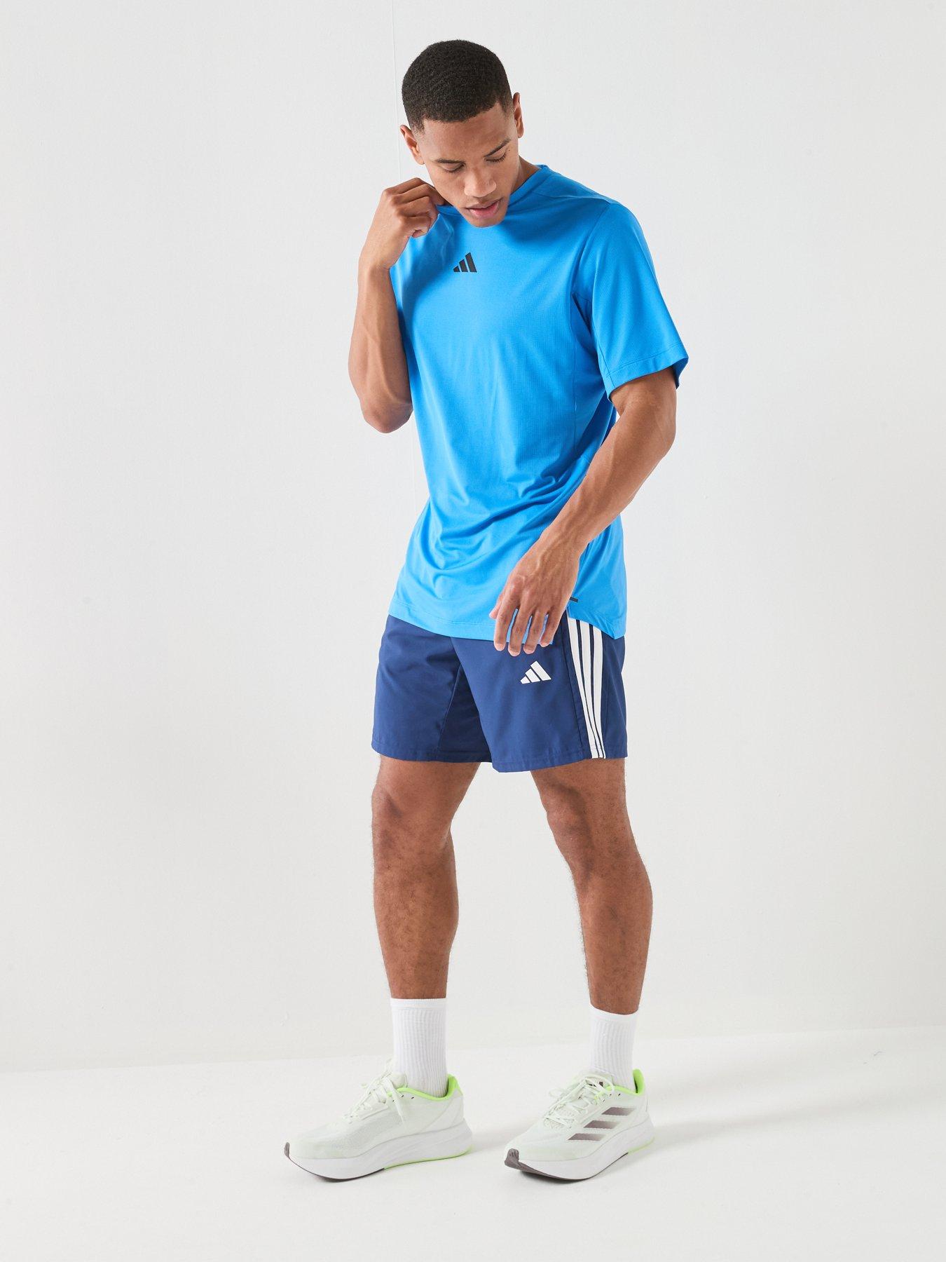 Image 5 of 6 of adidas Mens Training Workout Essentials Shorts - Blue