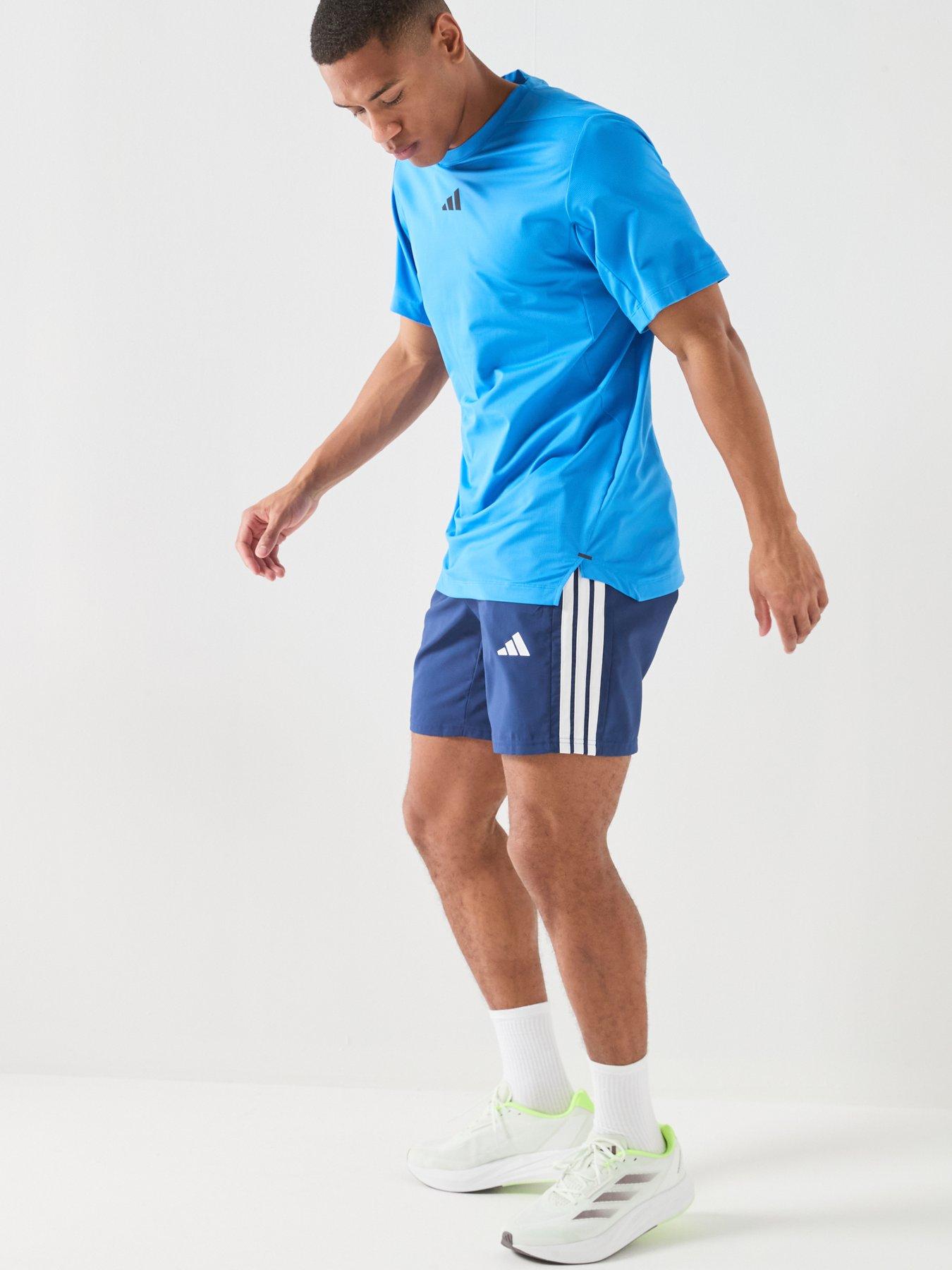 Image 6 of 6 of adidas Mens Training Workout Essentials Shorts - Blue