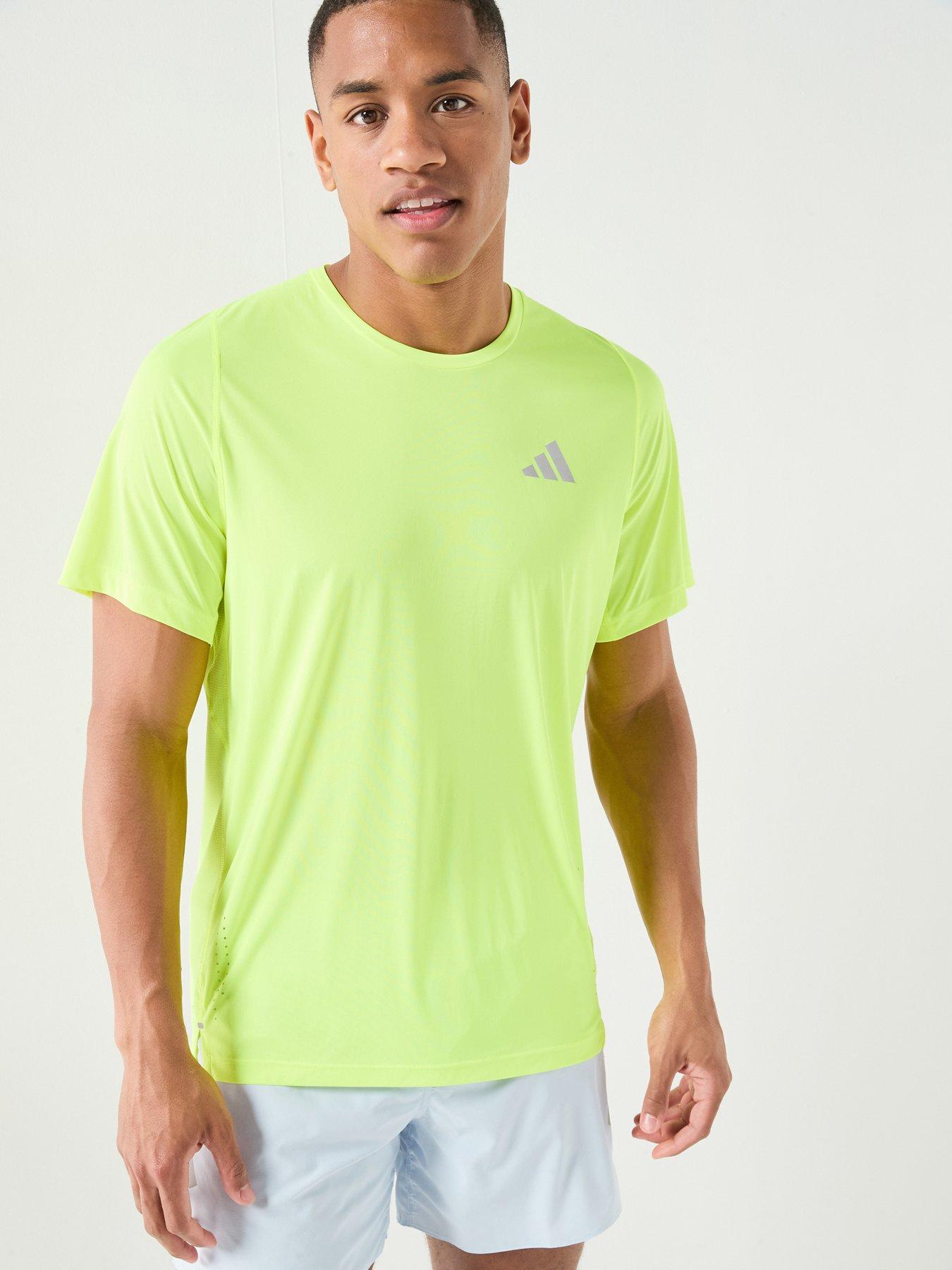 adidas Mens Running Breezy T-Shirt - Yellow