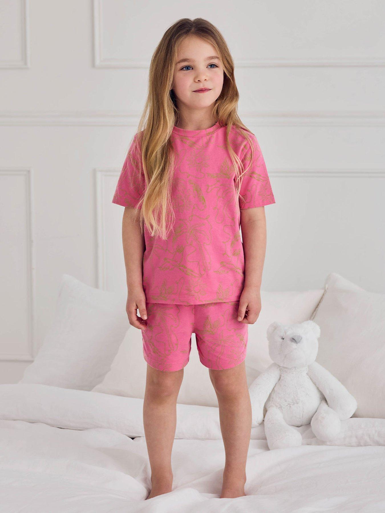 Image 3 of 7 of CHELSEA PEERS Kids Mini Me Fiesta Graphic Shorty Pyjamas - Pink