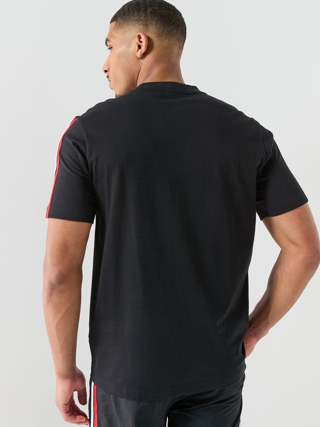 Image 2 of 5 of adidas Sportswear Men's Essentials Three Stripes Single Jersey T-Shirt - Black