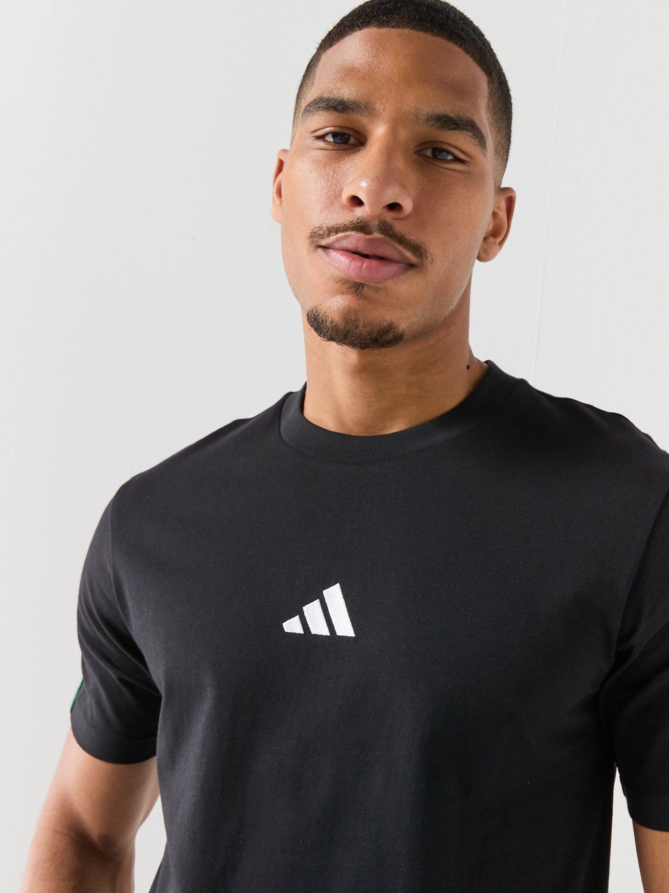Image 5 of 5 of adidas Sportswear Men's Essentials Three Stripes Single Jersey T-Shirt - Black