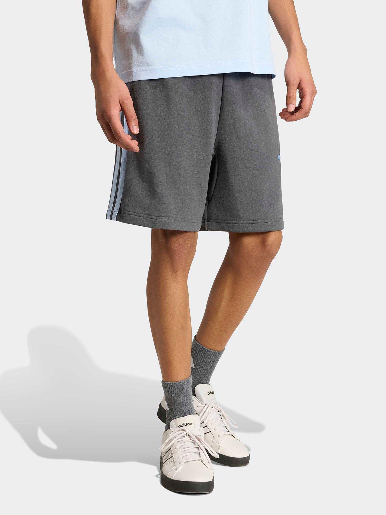 adidas Sportswear Men's 3 Stripe Shorts - Grey