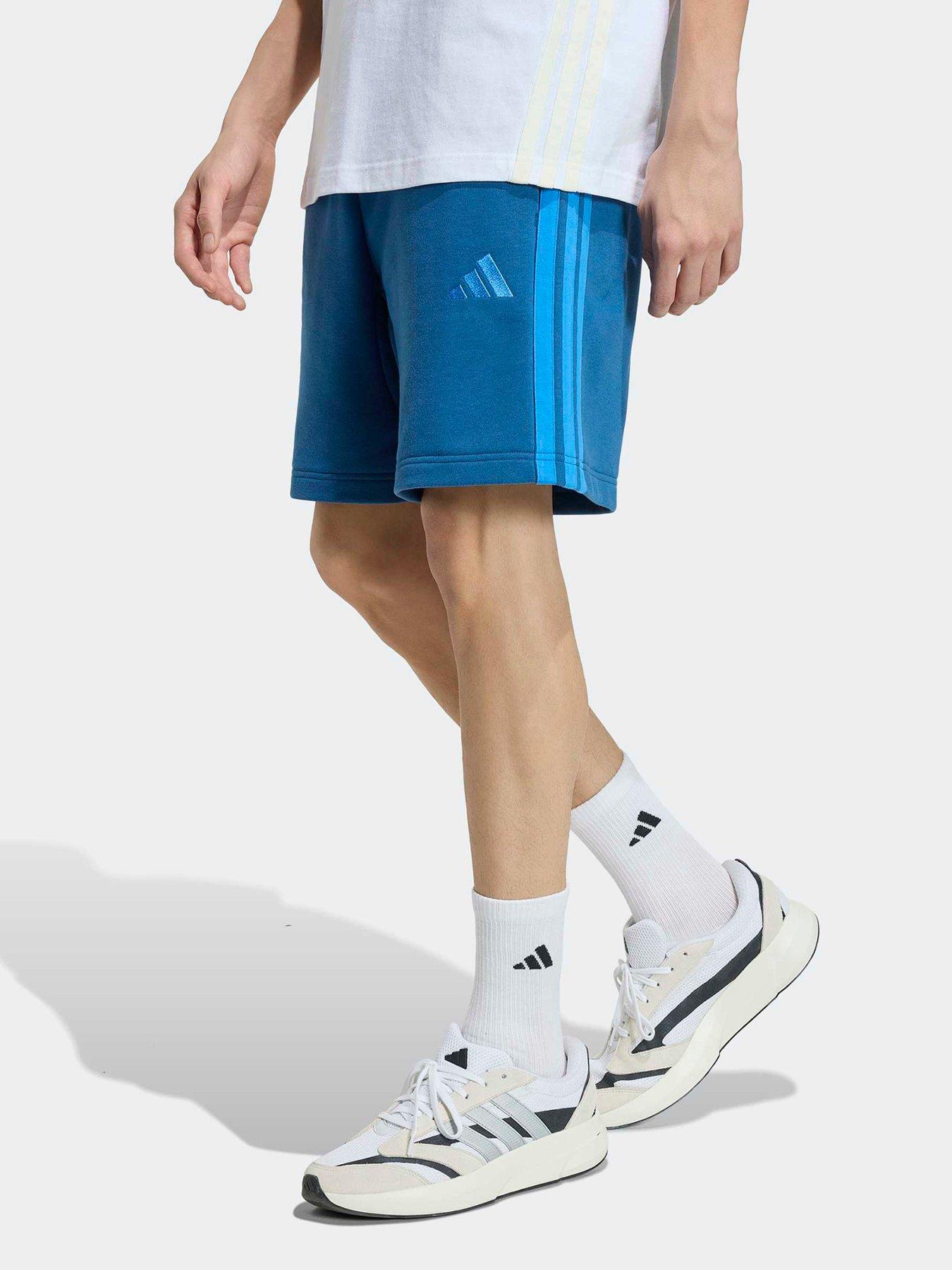 adidas Sportswear Men's 3 Stripe Shorts - Blue