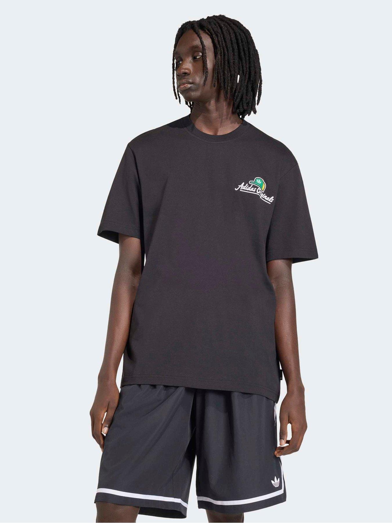 adidas Originals Men's Loose Sandwich Graphic T-Shirt - Black