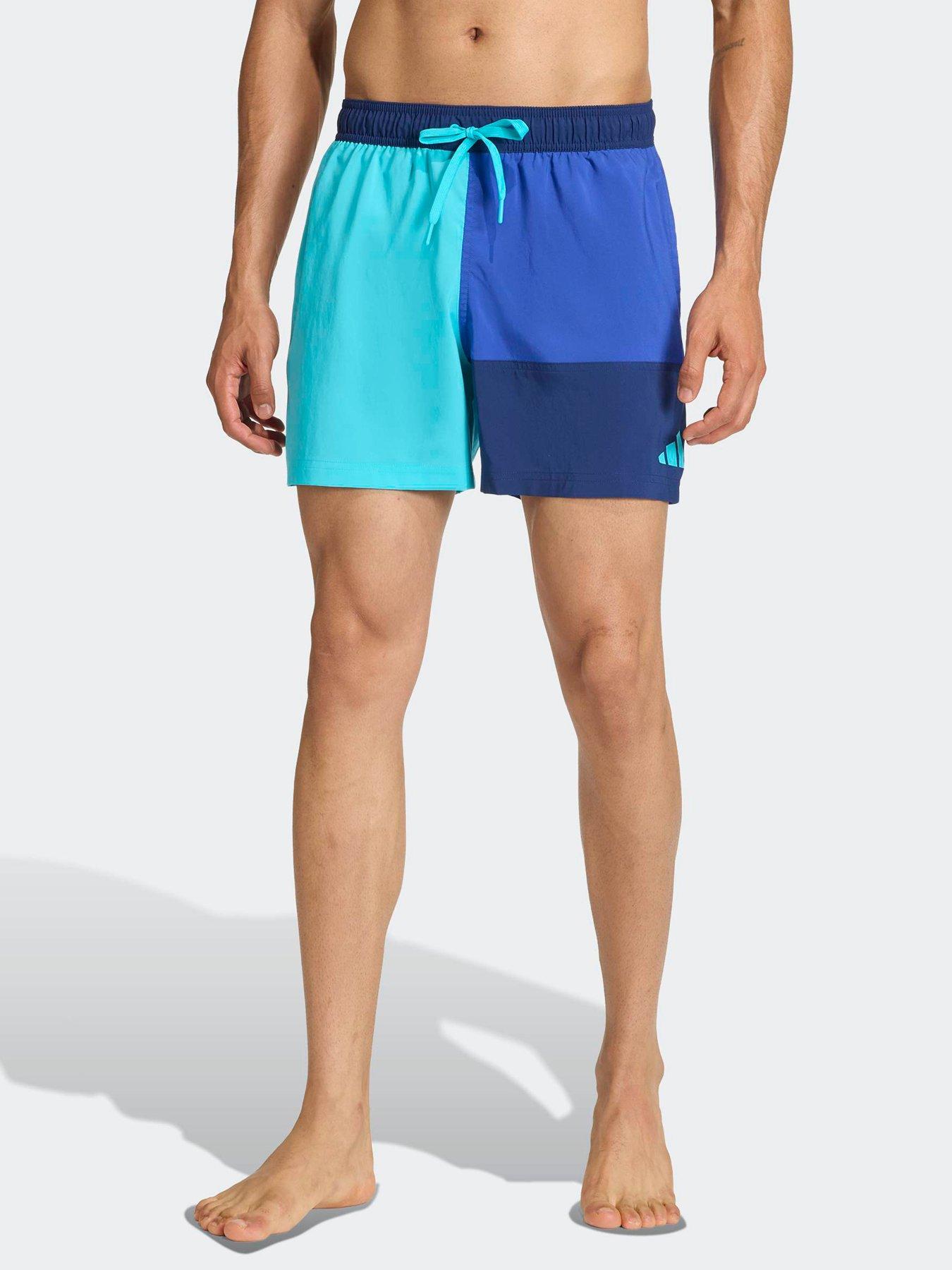 adidas Mens Swim Colourblock 5 Inch Short - Blue