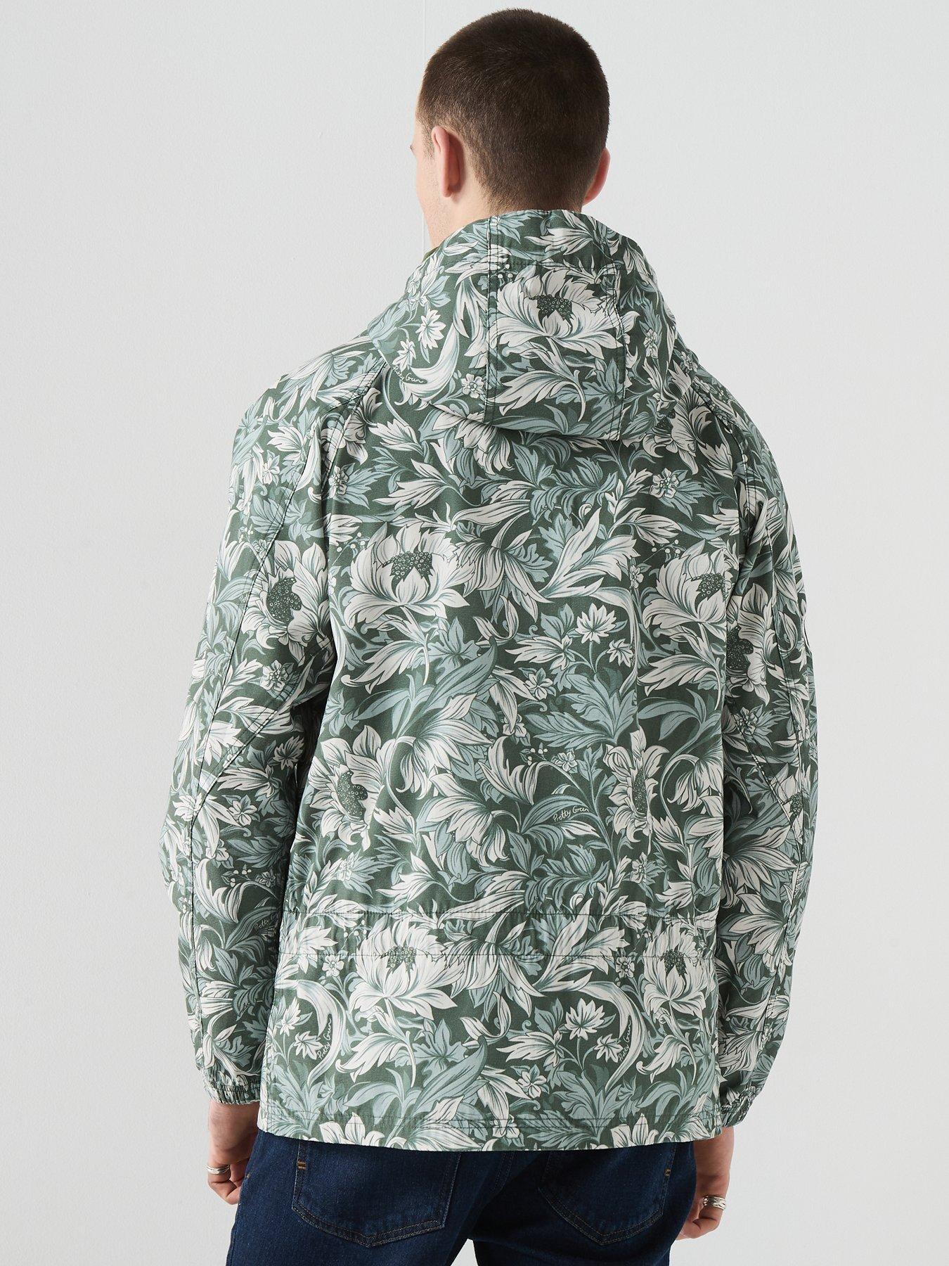  image of pretty-green-bostall-printed-jacket-green