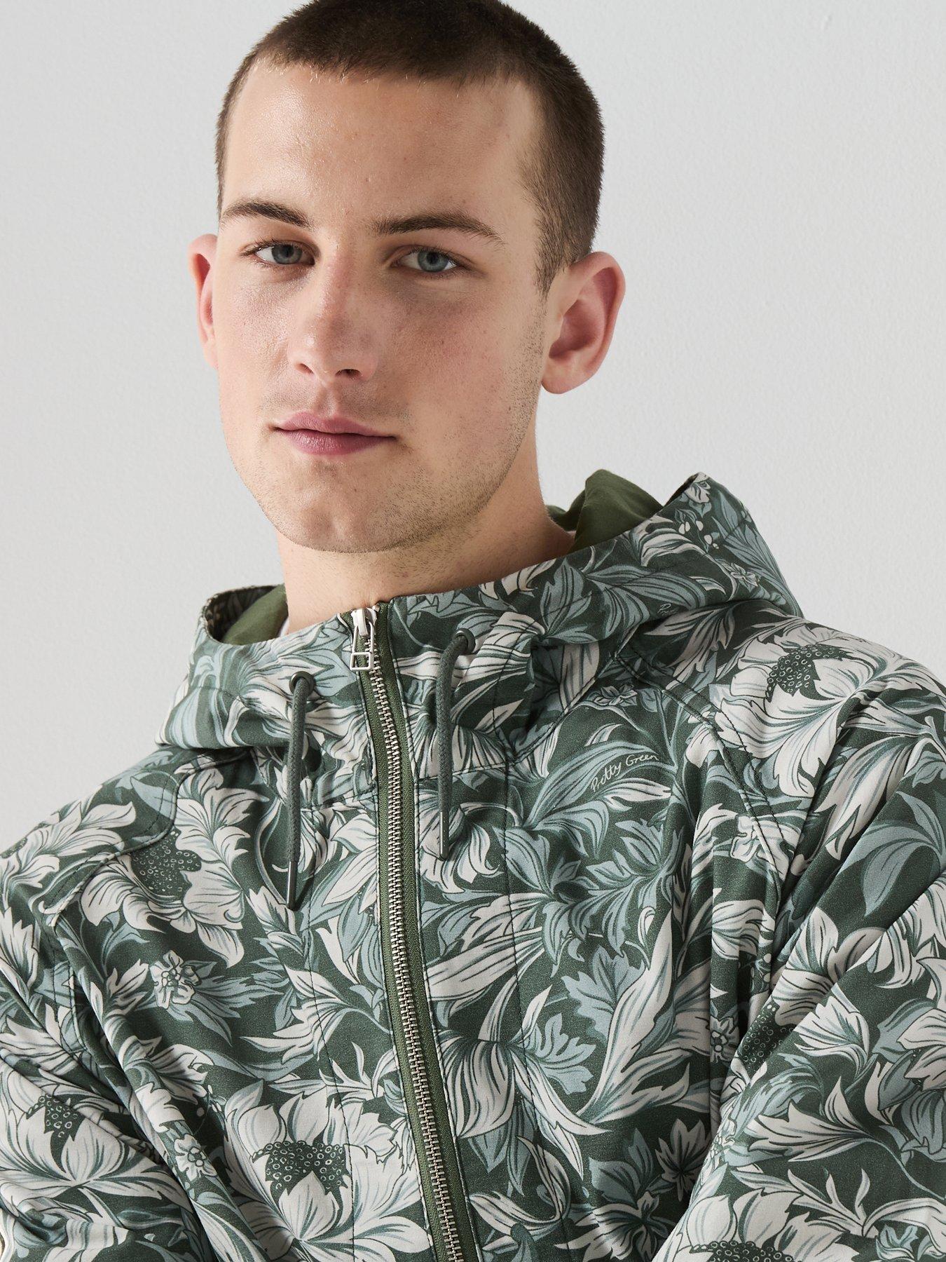  image of pretty-green-bostall-printed-jacket-green