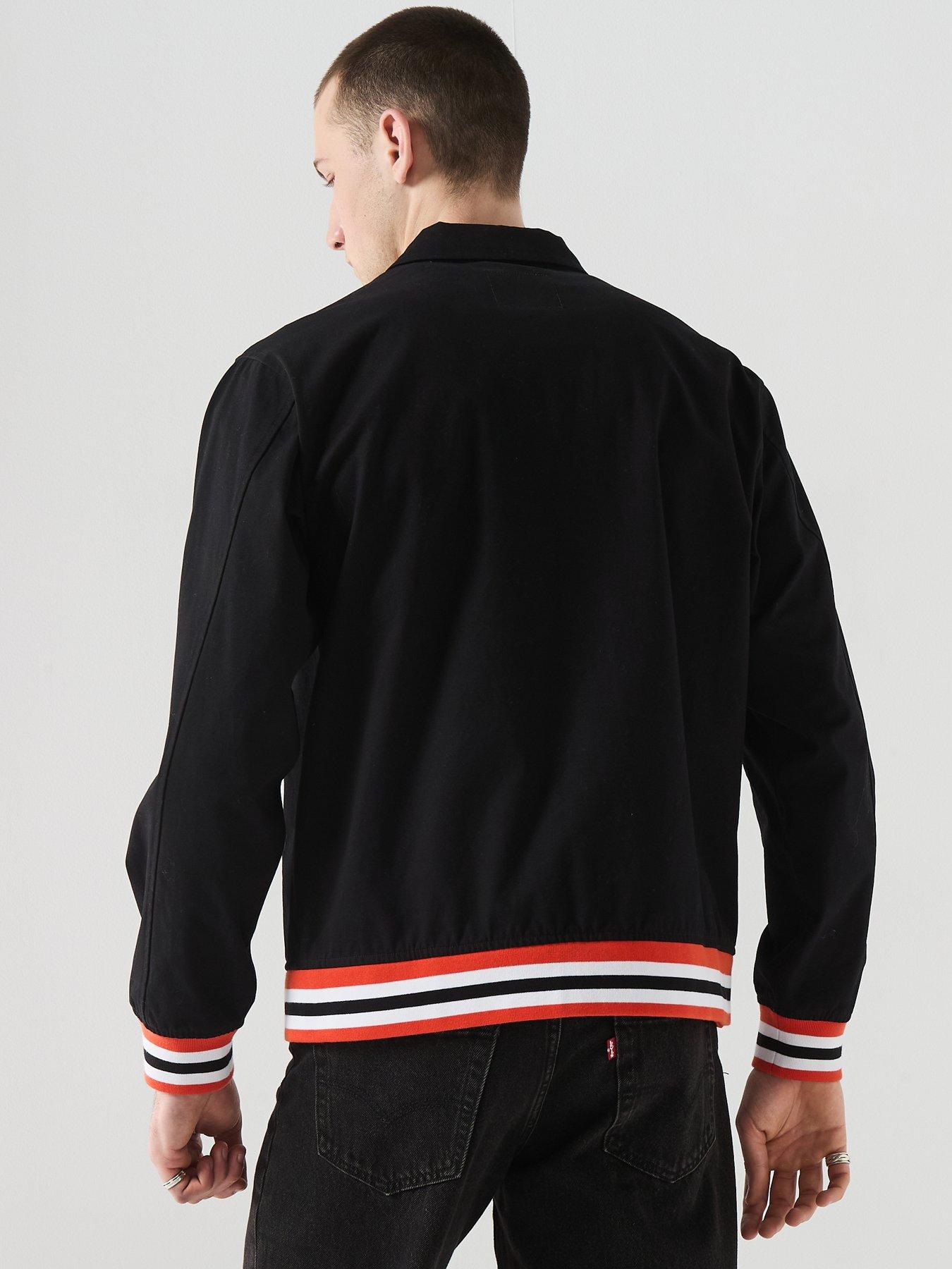 stillFront image of pretty-green-stratosphere-zip-bomber-jacket-black