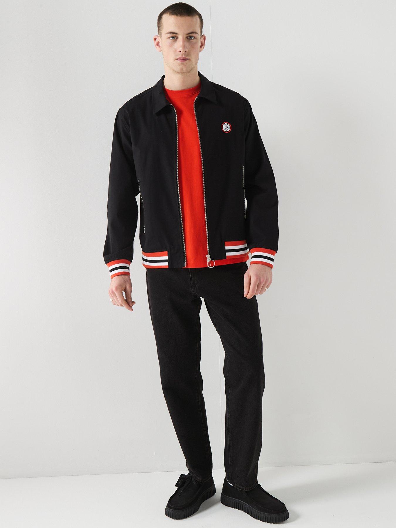  image of pretty-green-stratosphere-zip-bomber-jacket-black