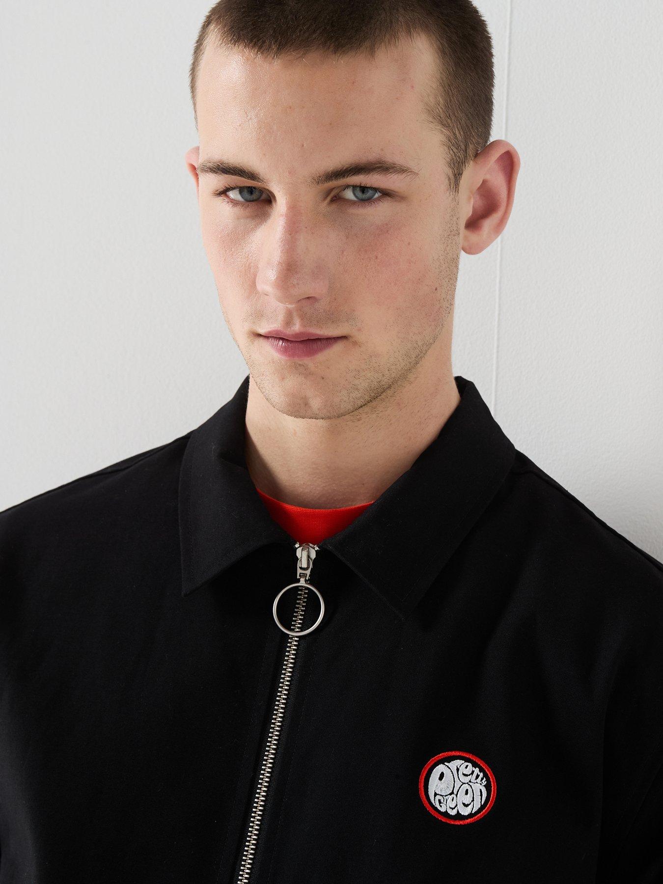  image of pretty-green-stratosphere-zip-bomber-jacket-black