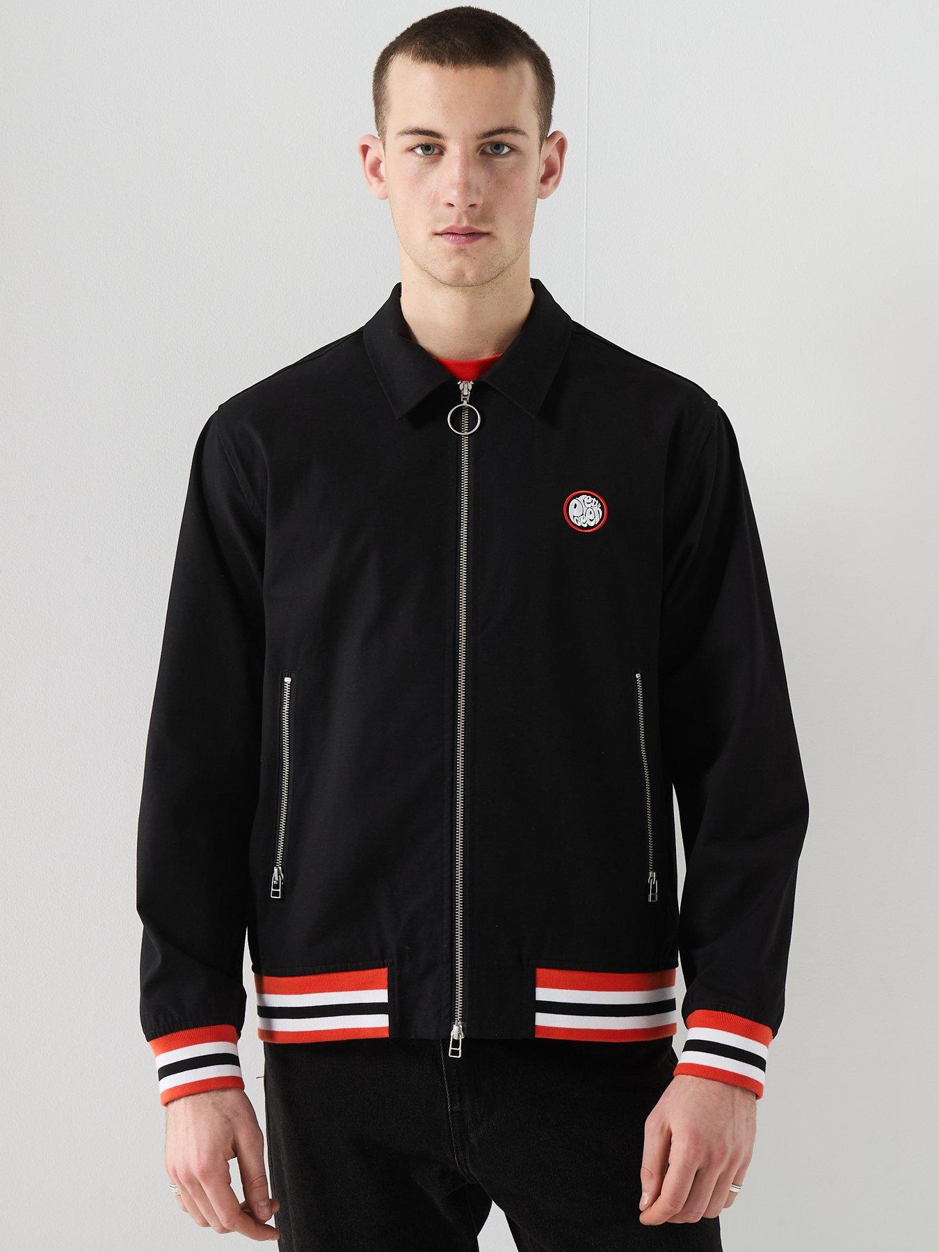  image of pretty-green-stratosphere-zip-bomber-jacket-black