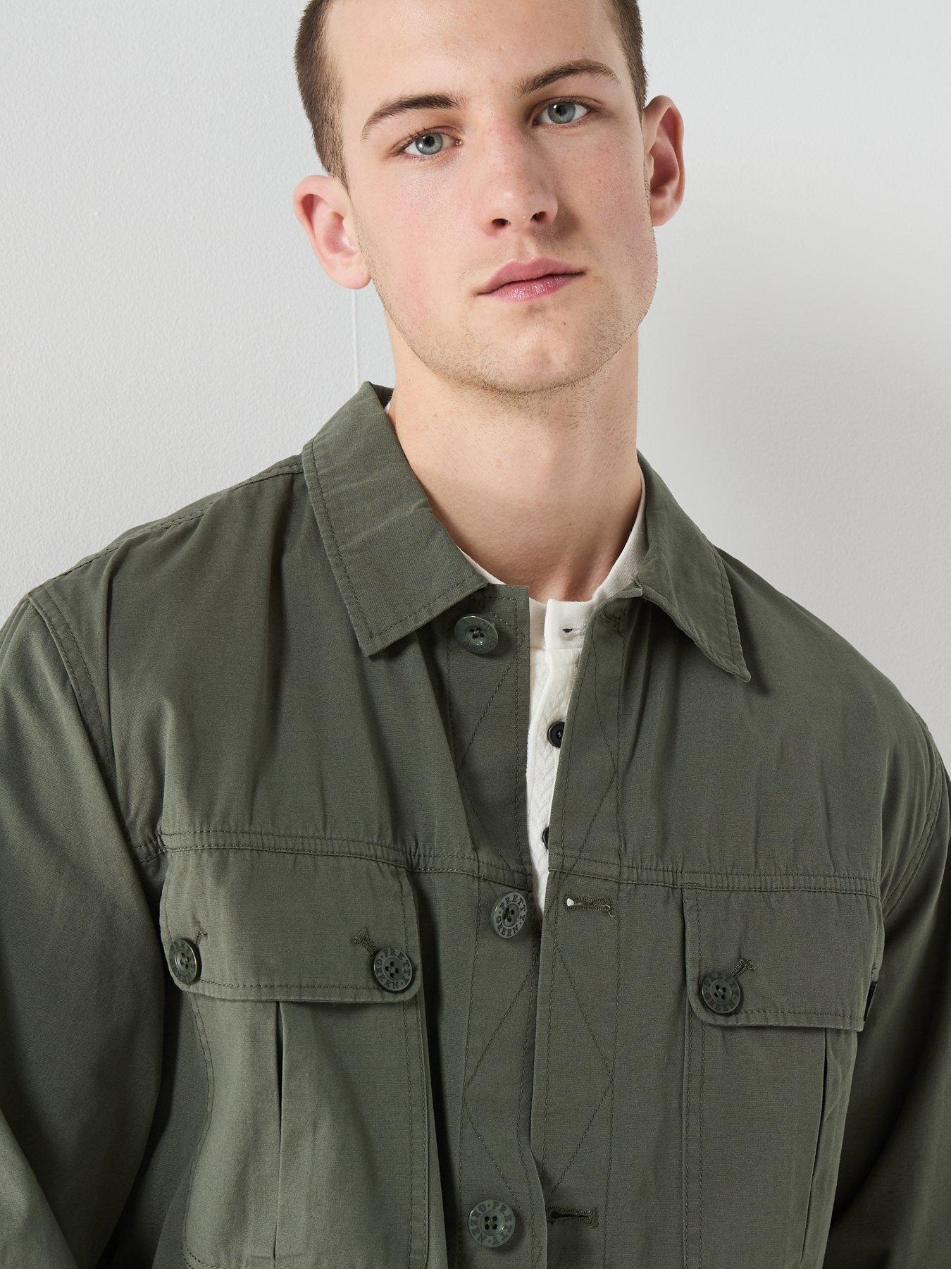 Image 4 of 6 of Pretty Green Bostall Overshirt - Dark Green