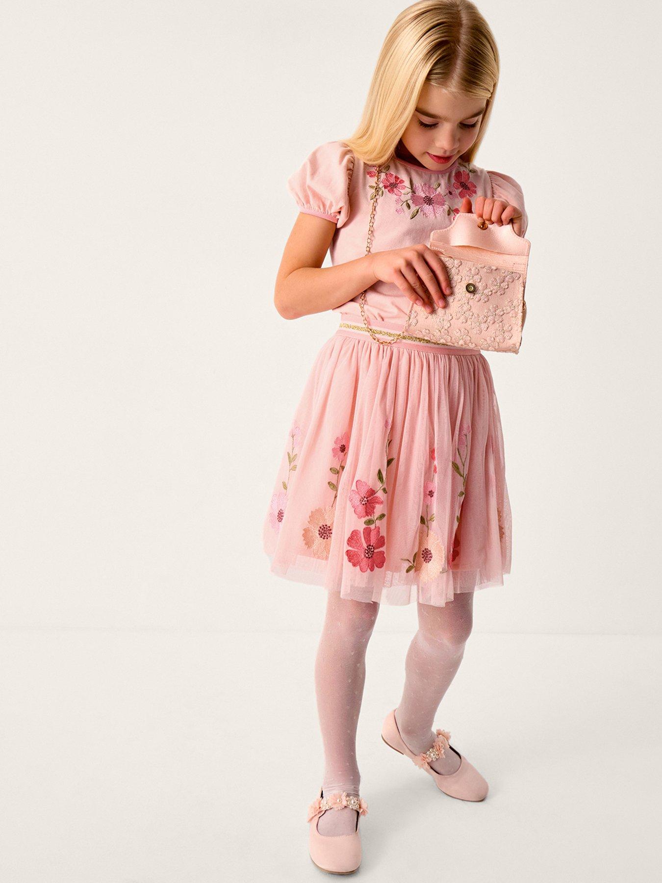 monsoon-girls-3d-flower-top-amp-disco-skirt-set-pink