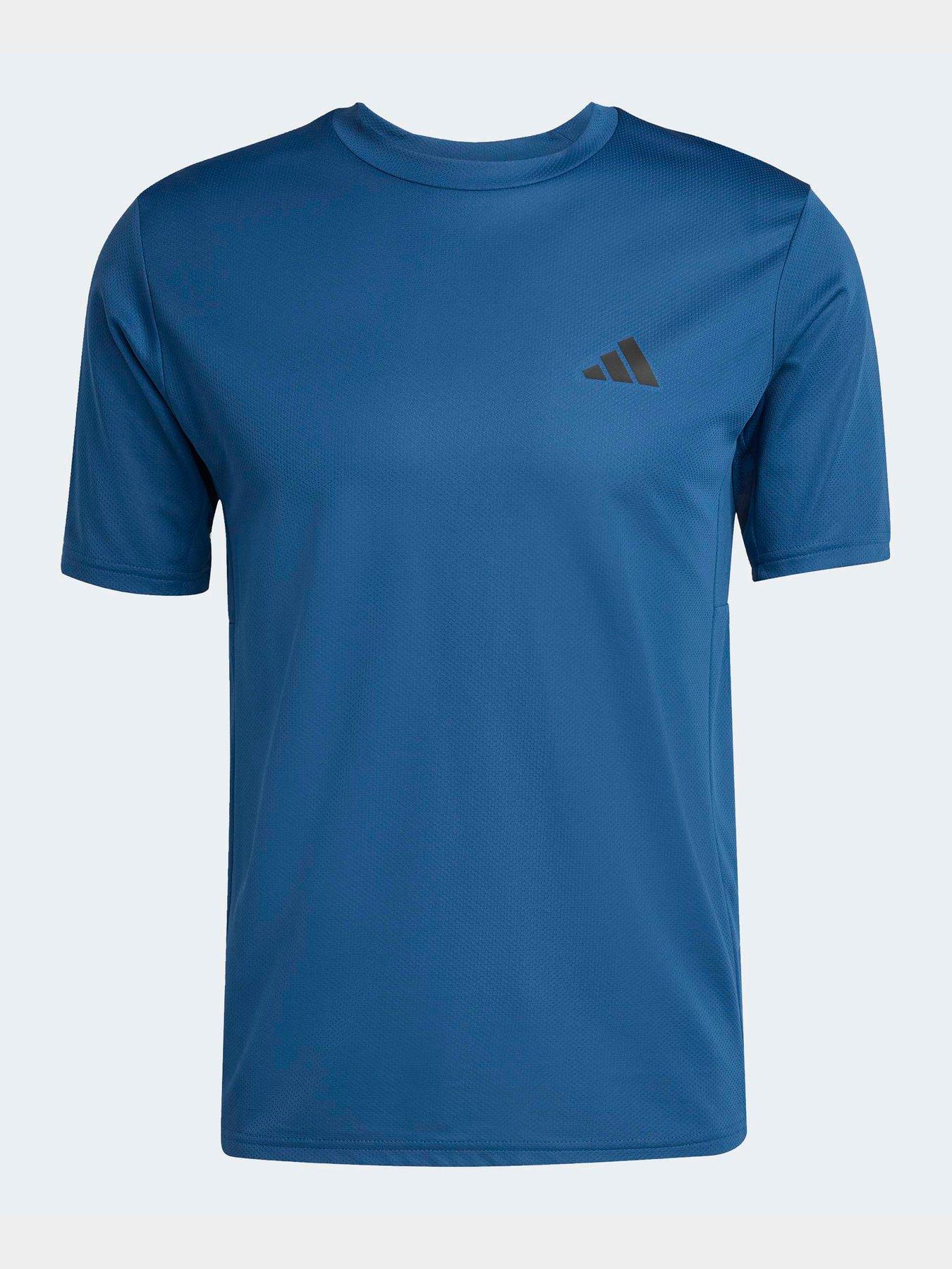 Image 5 of 5 of adidas Mens Training Workout Essentials T-Shirt - Blue