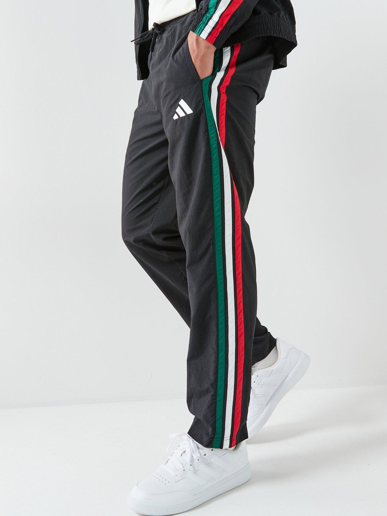 adidas Sportswear Men's Essentials 3 Striipes Tracksuit Pants - Black