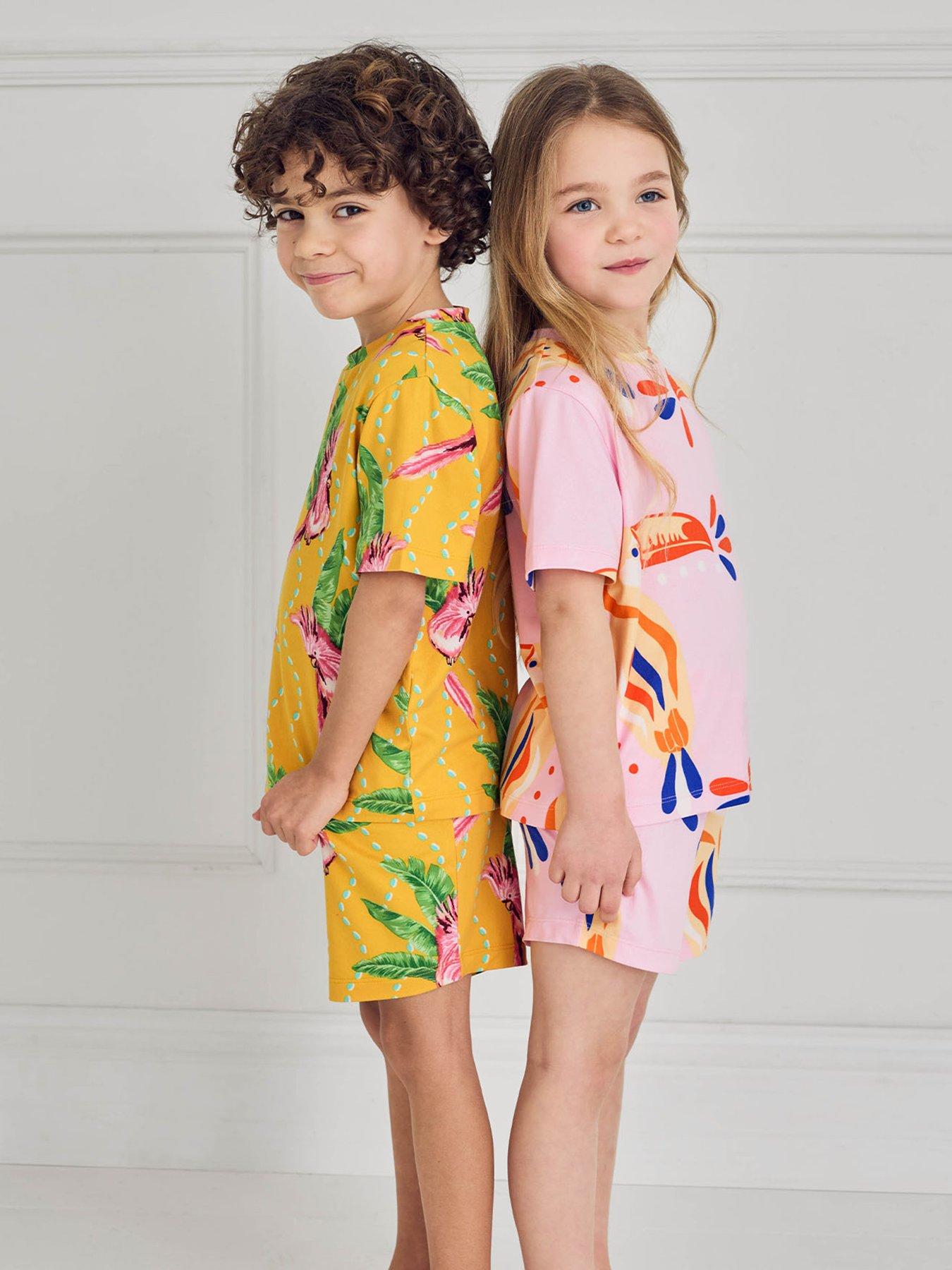 CHELSEA PEERS Kids Mini Me 2 Pack Parrot & Toucan Shorty Pyjamas ...