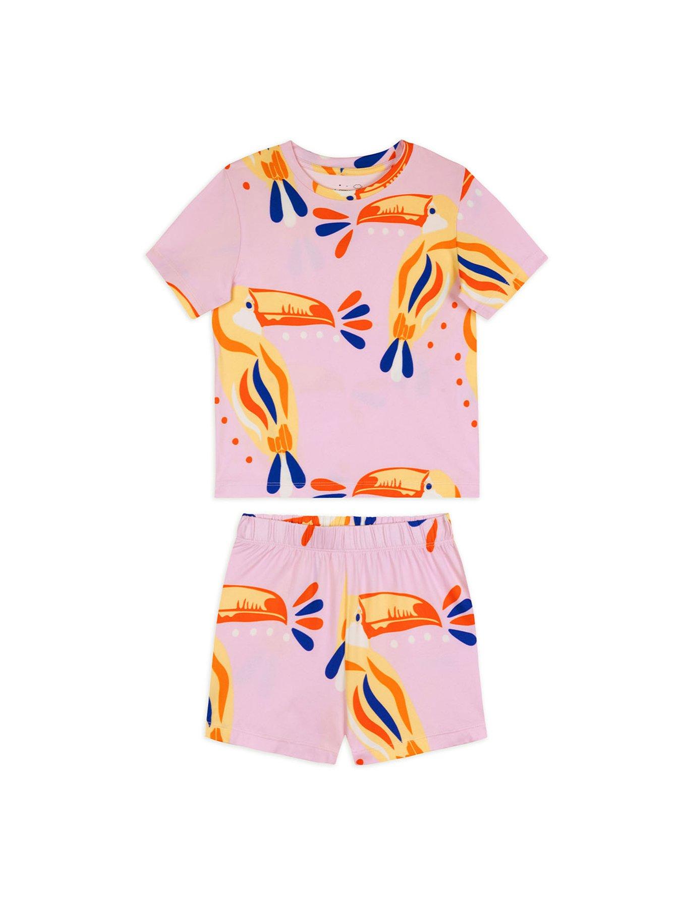 CHELSEA PEERS Kids Mini Me 2 Pack Parrot & Toucan Shorty Pyjamas ...