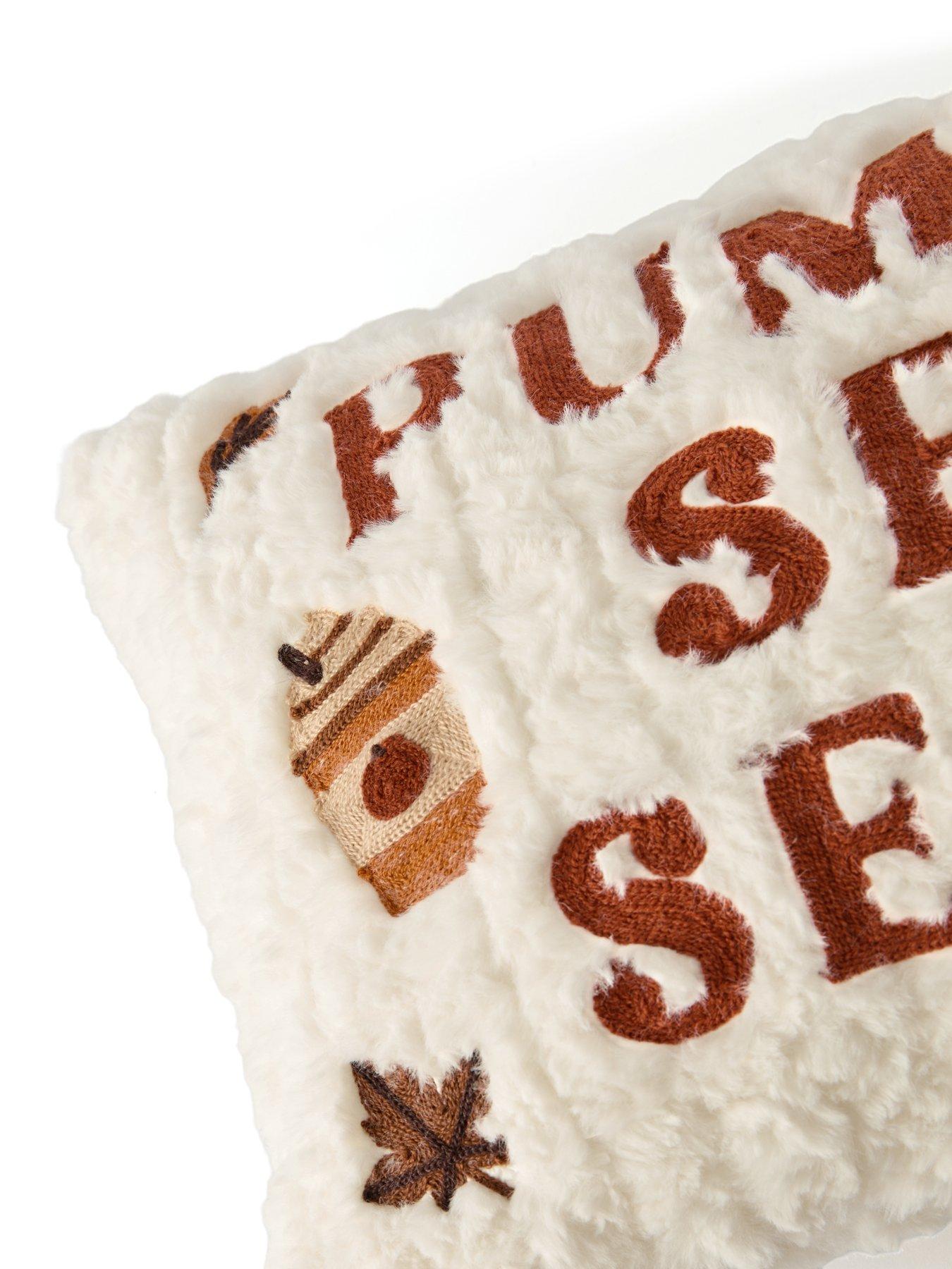 Image 4 of 7 of The Very Collection Pumpkin Spice Faux Fur Cushion