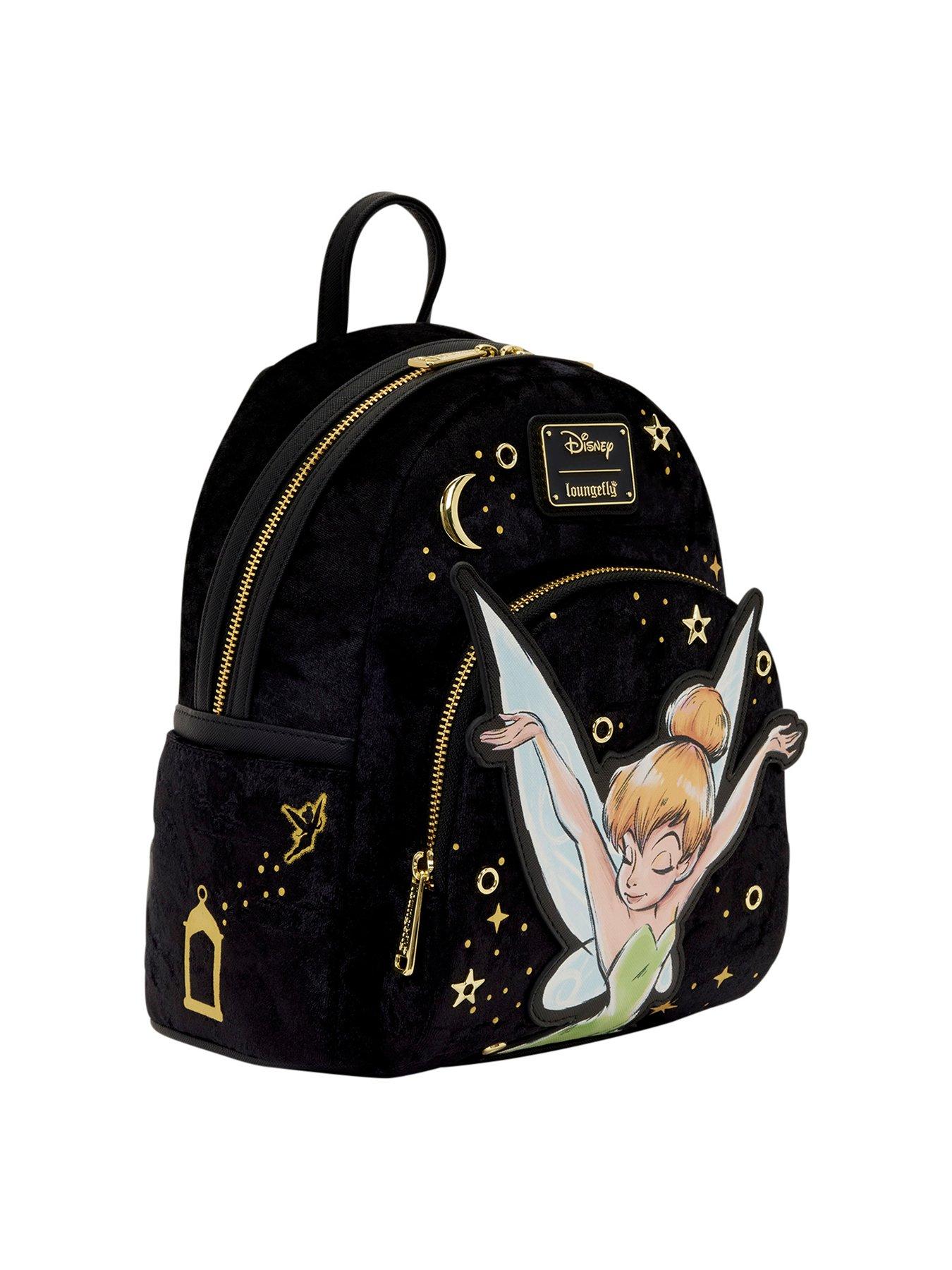 Image 2 of 5 of Loungefly Disney Tinker Bell Pixie Dust Velvet Mini Backpack
