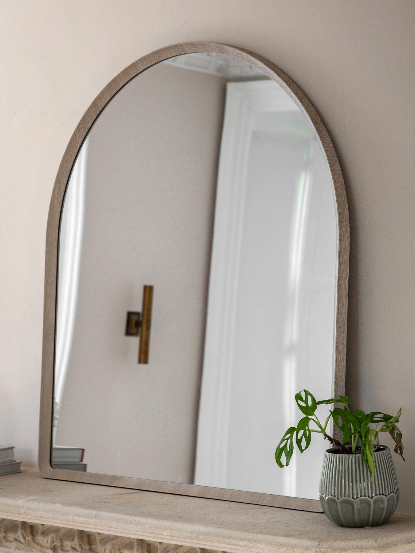 Gallery Direct Sedona Overmantle Mirror Grey 900x30x1000mm