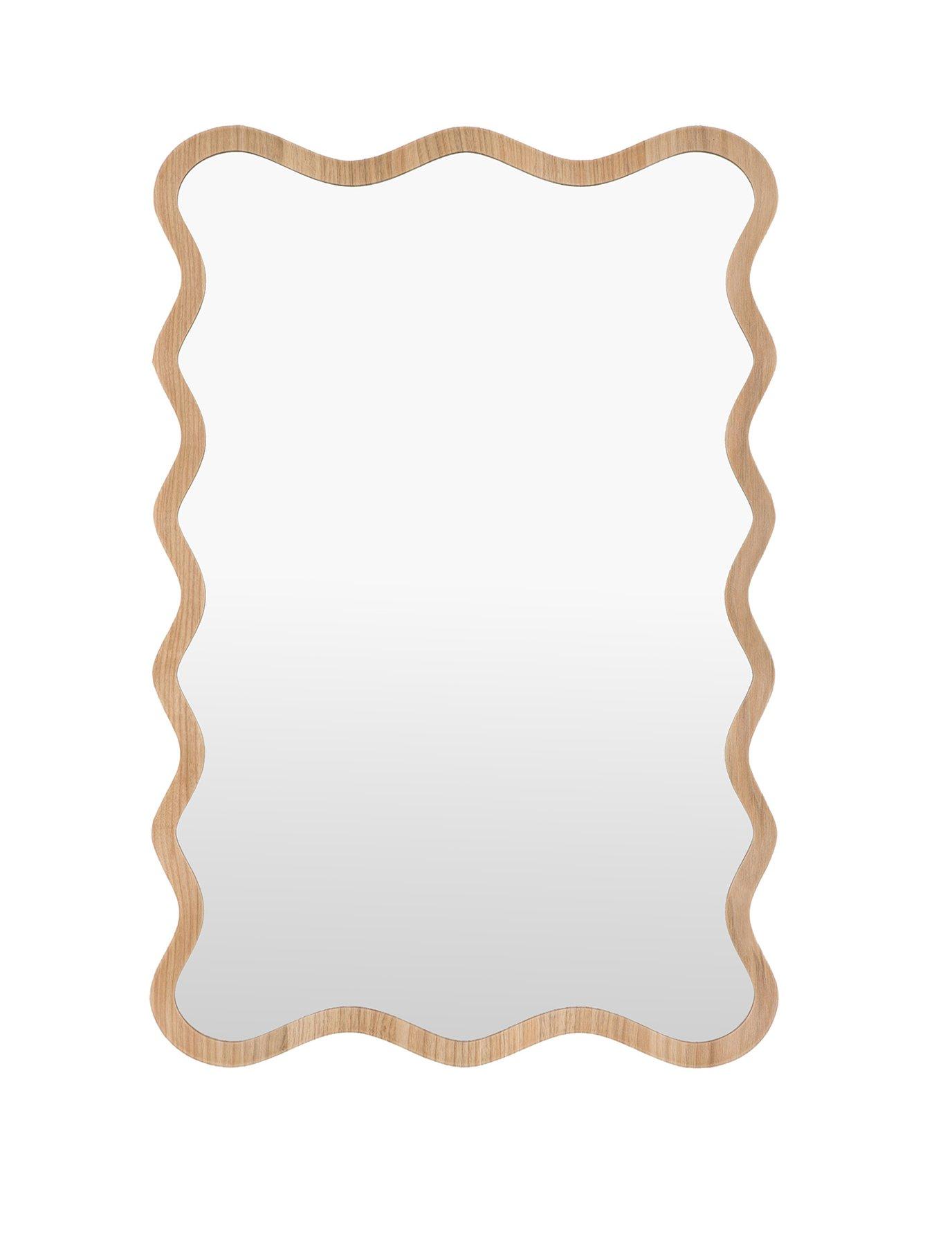  image of gallery-direct-wiggle-mirror-oak-600x30x900mm