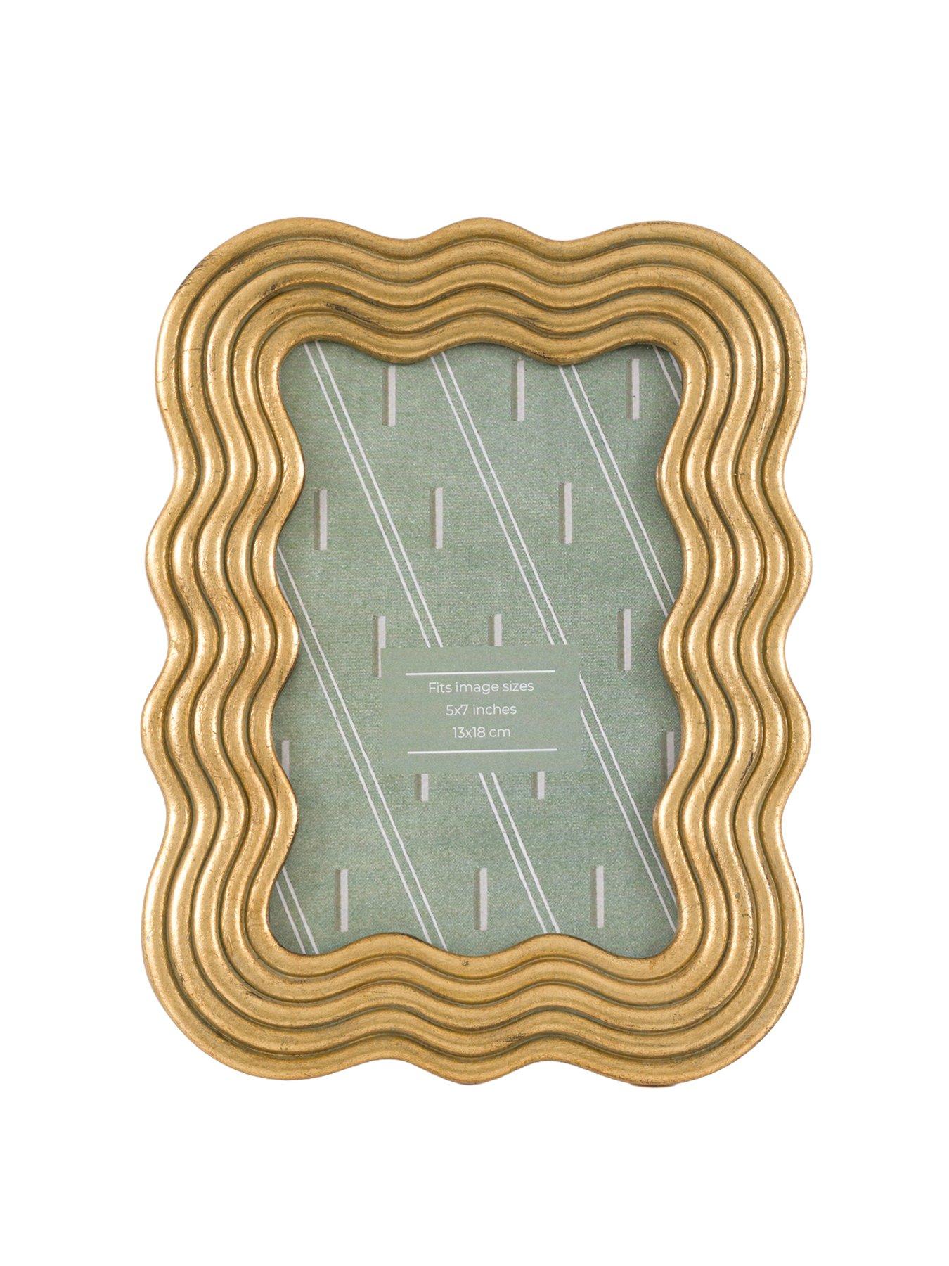  image of gallery-direct-4x6-gold-wavy-photo-frame