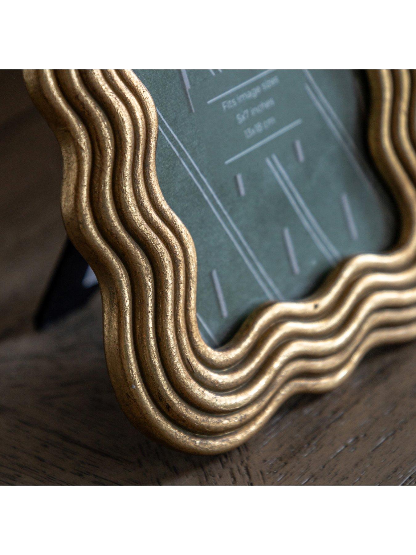  image of gallery-direct-4x6-gold-wavy-photo-frame