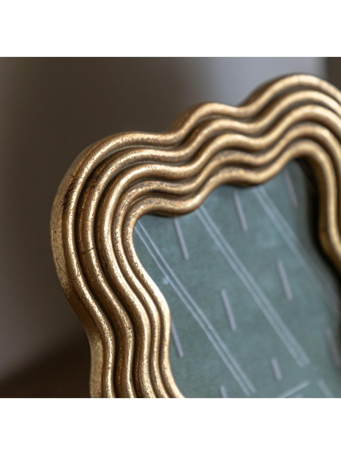  image of gallery-direct-4x6-gold-wavy-photo-frame