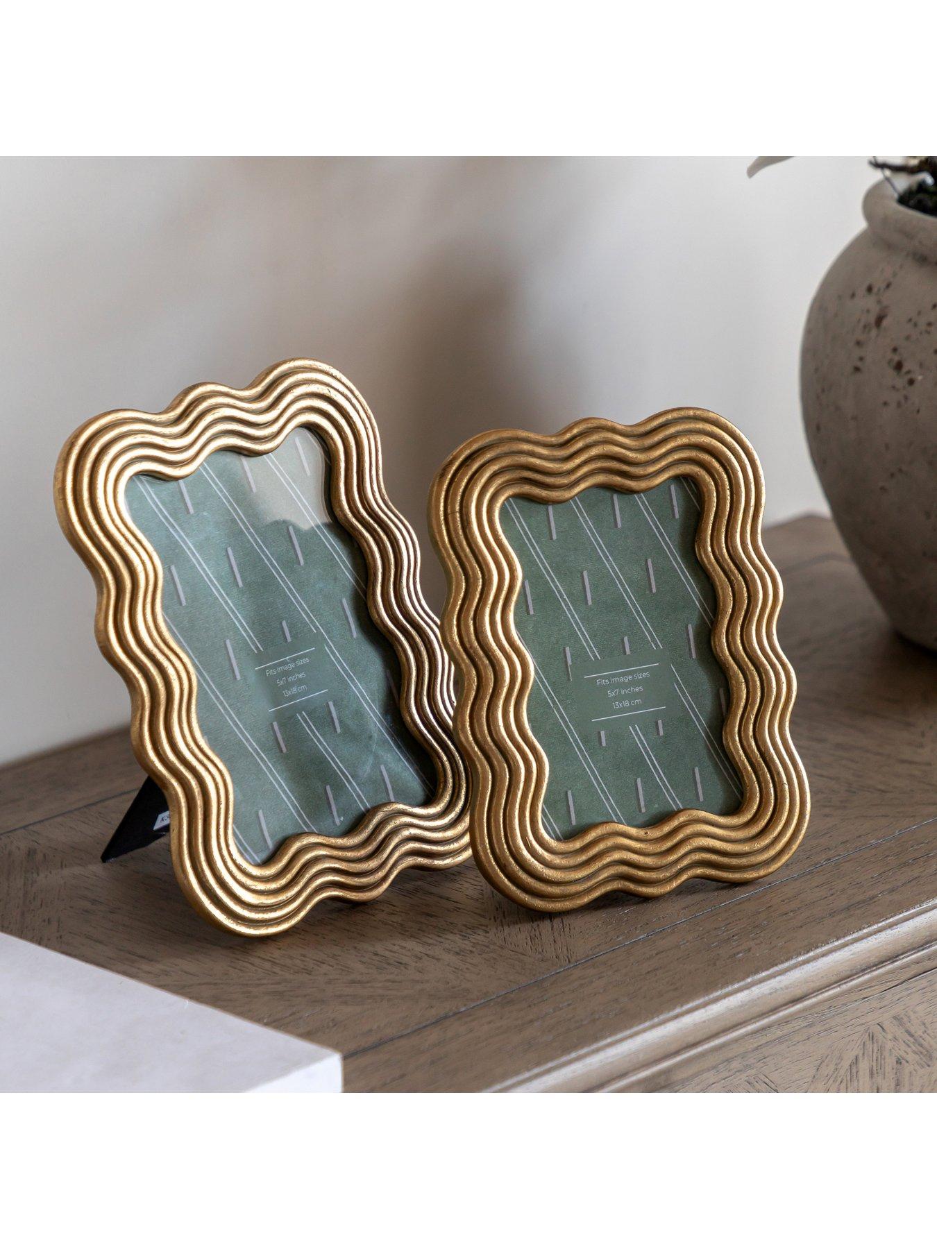  image of gallery-direct-4x6-gold-wavy-photo-frame