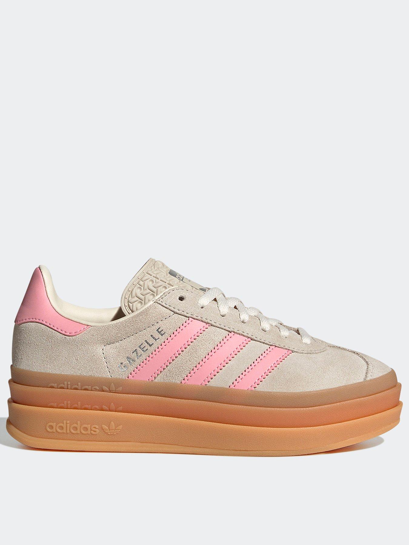 adidas Originals Junior Gazelle Bold Trainers - Grey/Pink