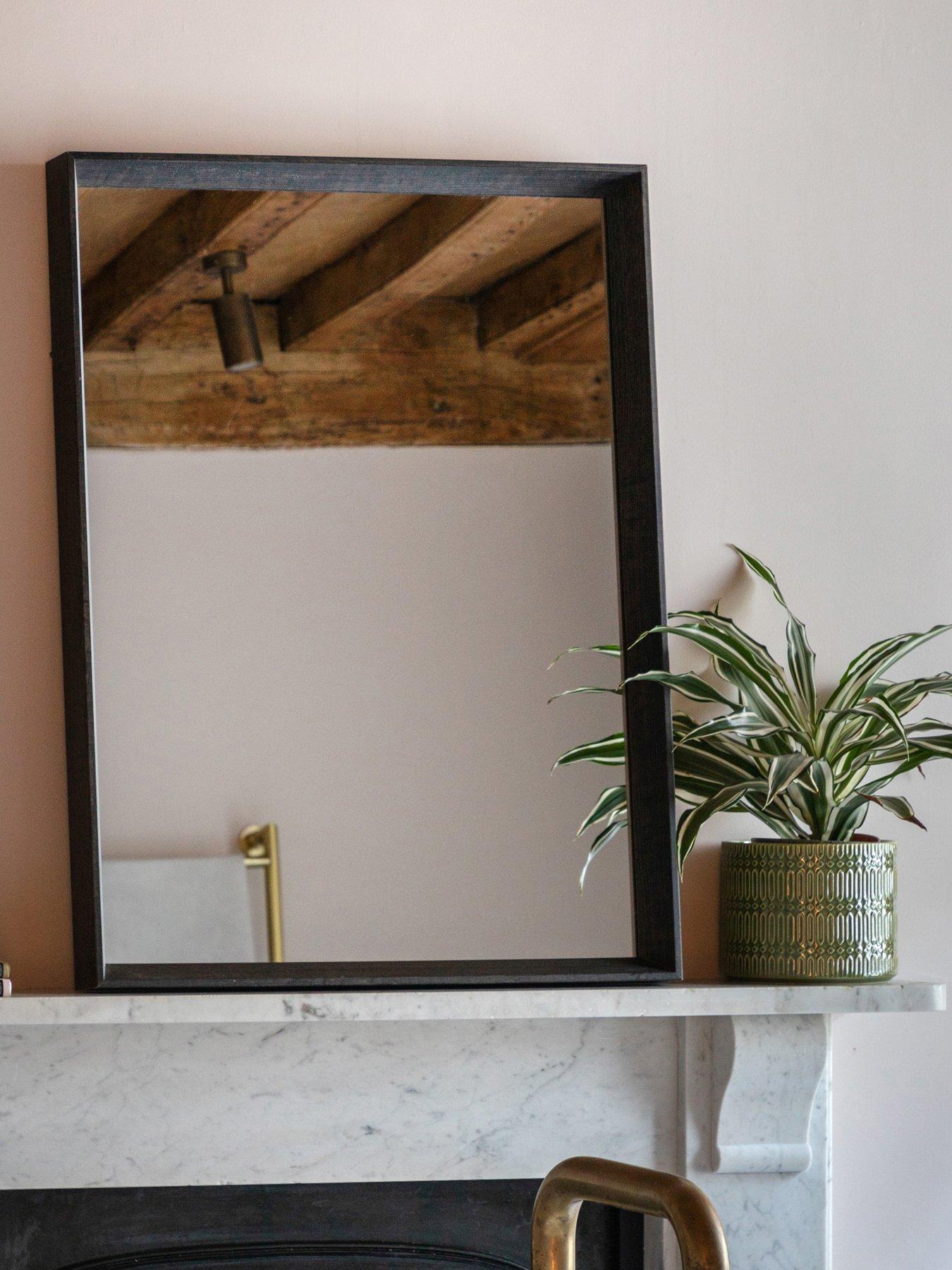Gallery Direct Ashbury Rectangle Mirror Black 800x60x600mm