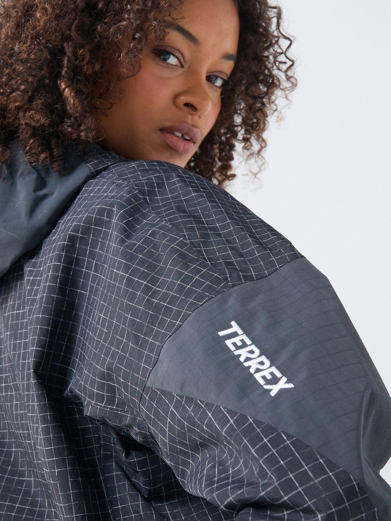  image of adidas-terrex-womens-xpl-2l-rain-jacket-black