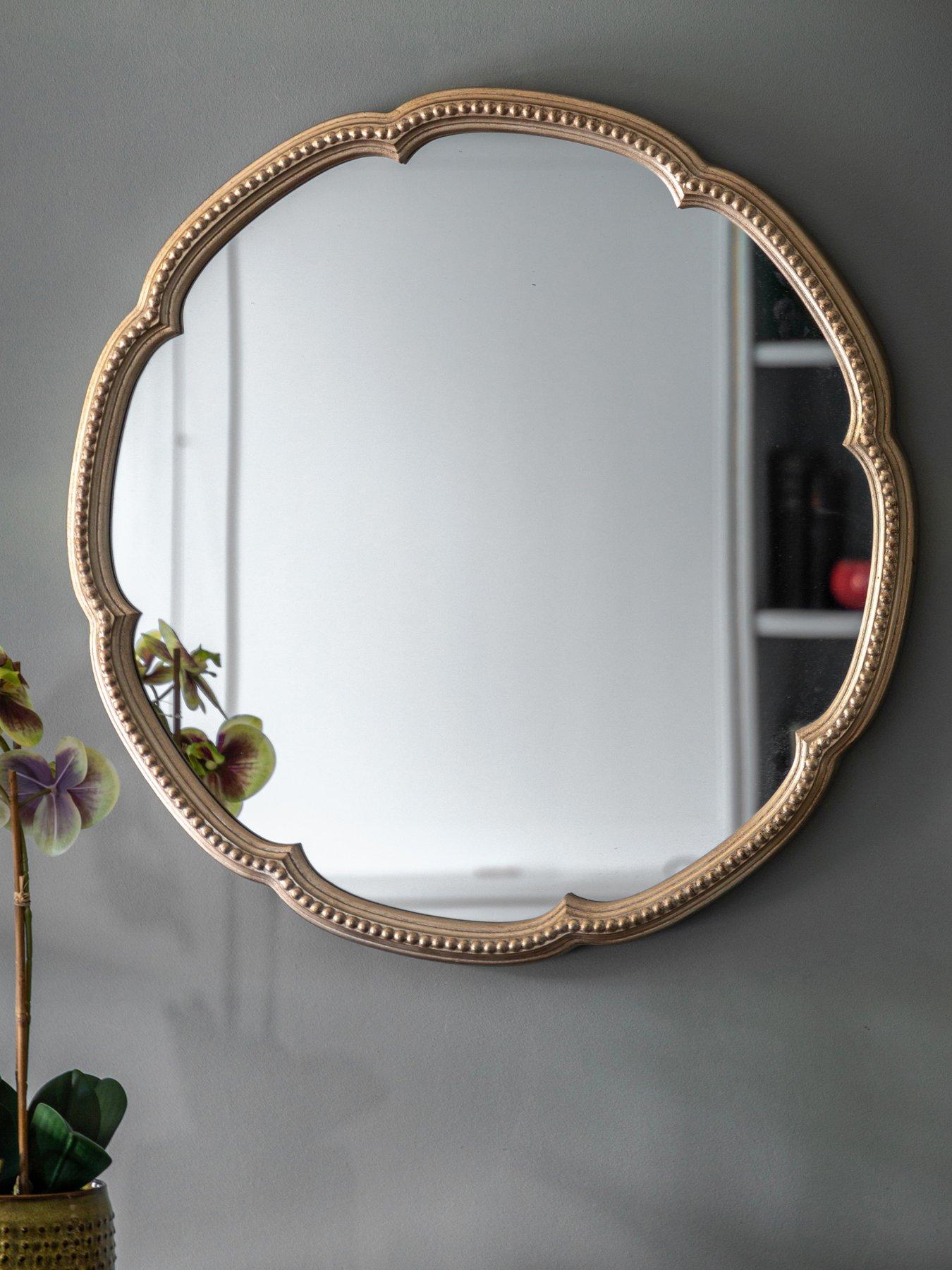 Gallery Direct Florentine Round Mirror Champagne 700x42x700mm