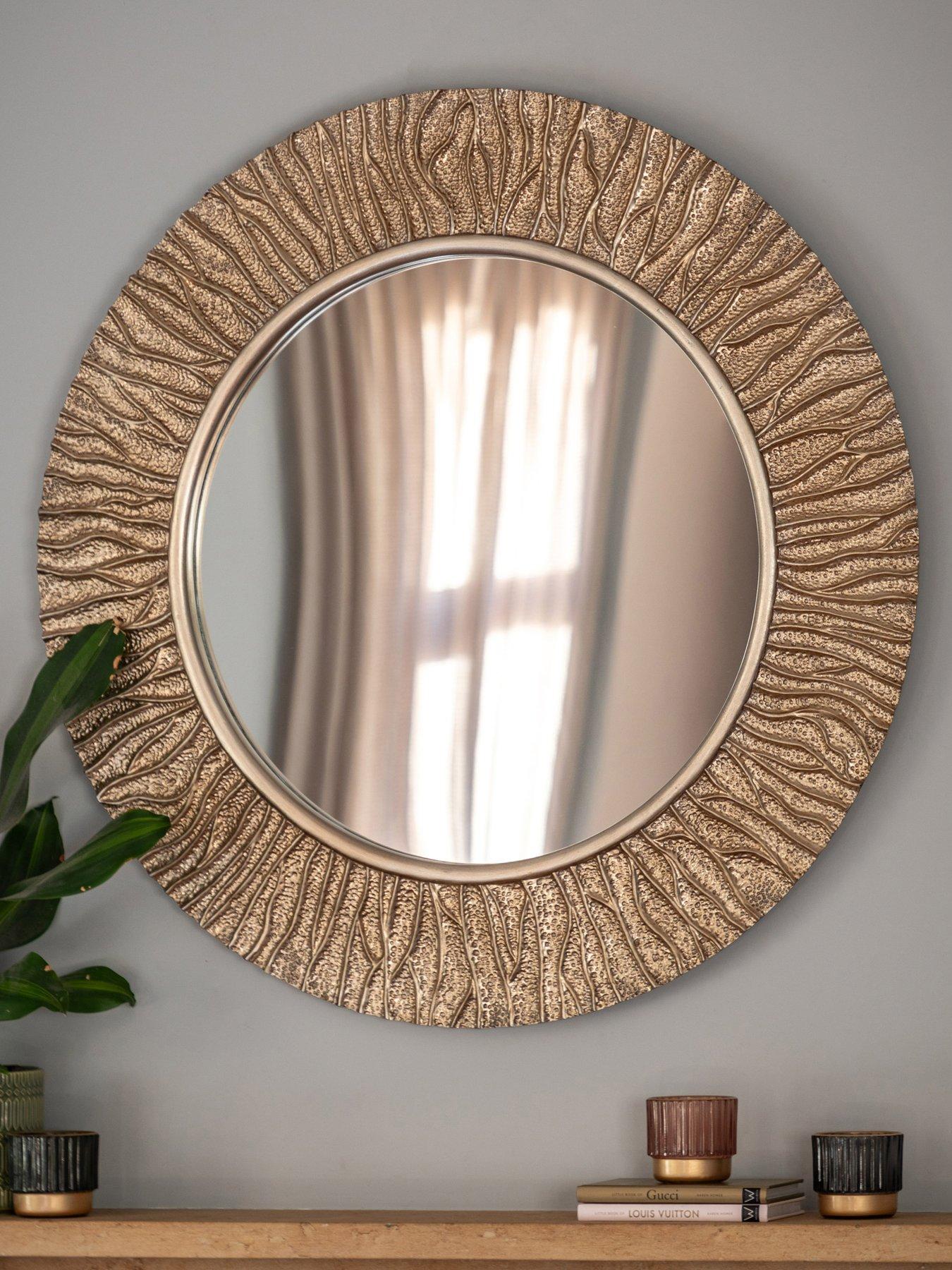 Gallery Direct Folia Round Mirror Gold 900x35x900mm