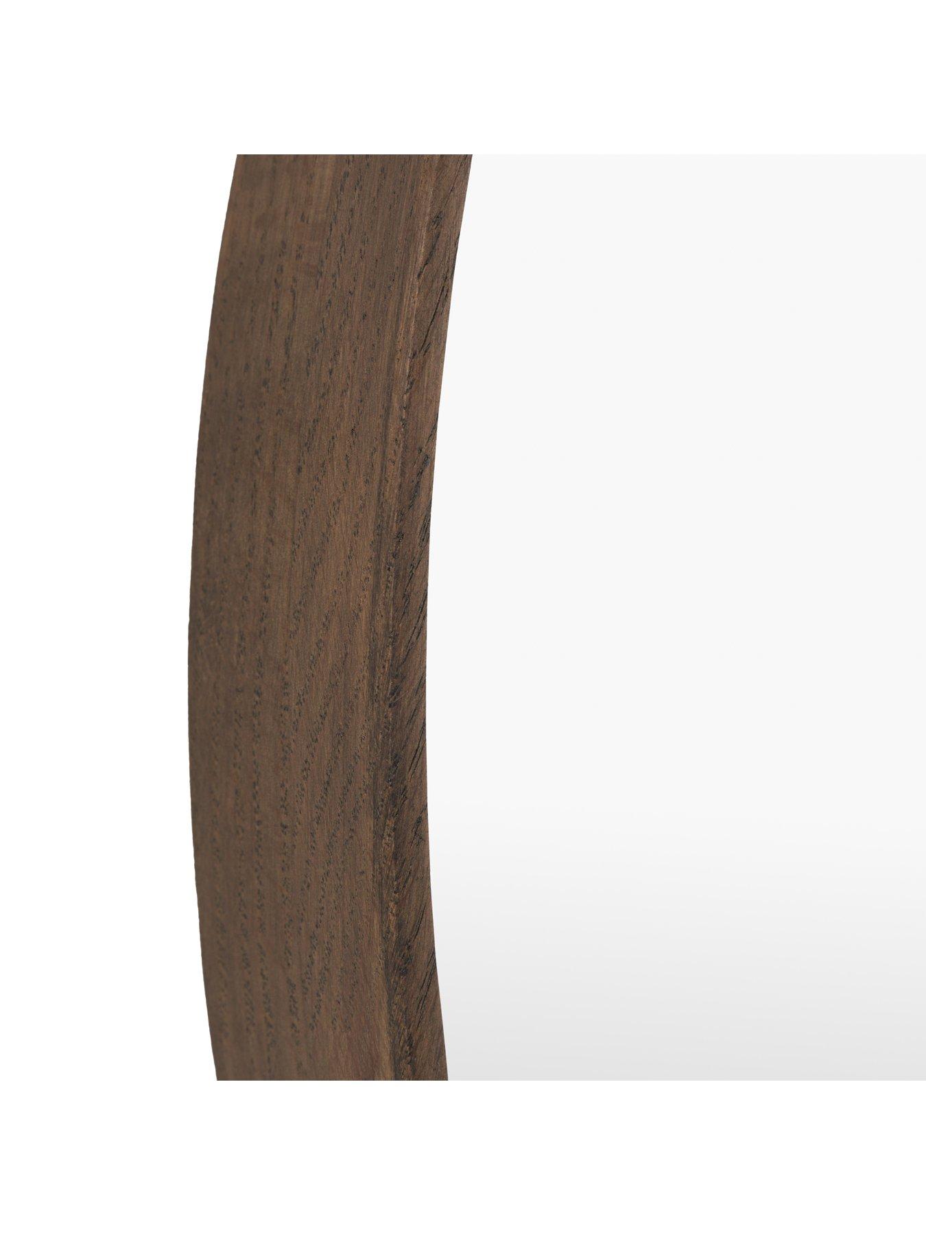 Image 3 of 4 of Gallery Direct Helsinki Round Mirror Walnut 800x58x800mm