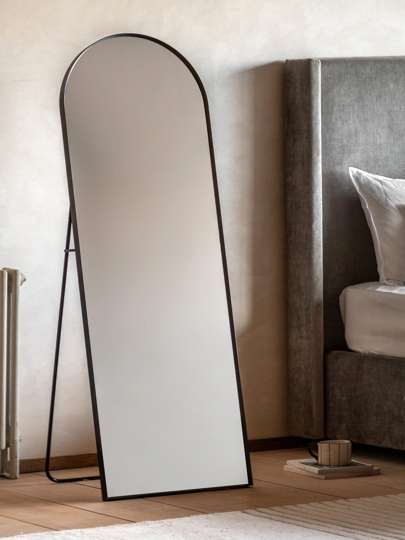 Gallery Direct Holworth Cheval Mirror Black 500x35x1500mm