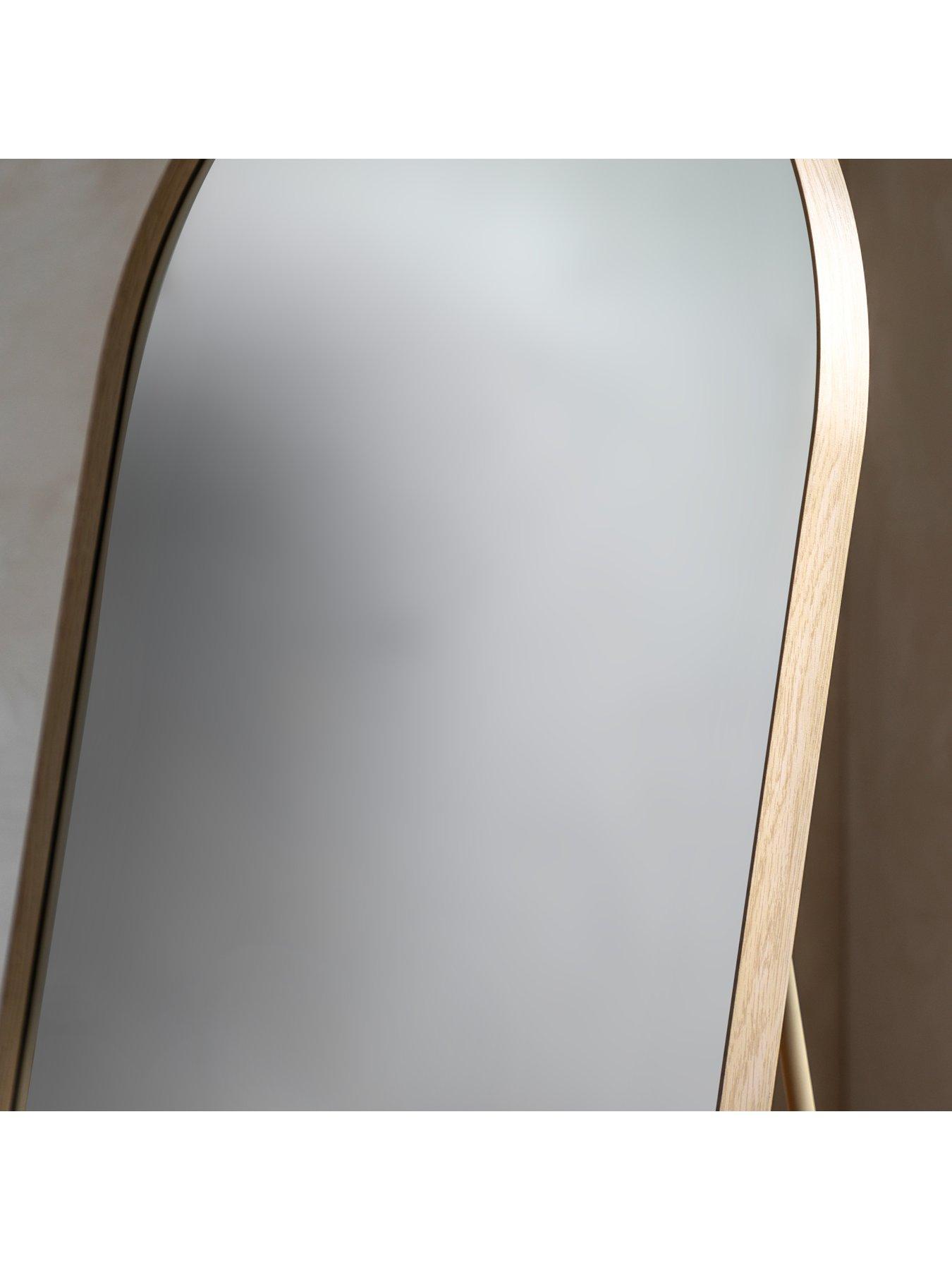  image of gallery-direct-holworth-cheval-mirror-oak-500x35x1500mm