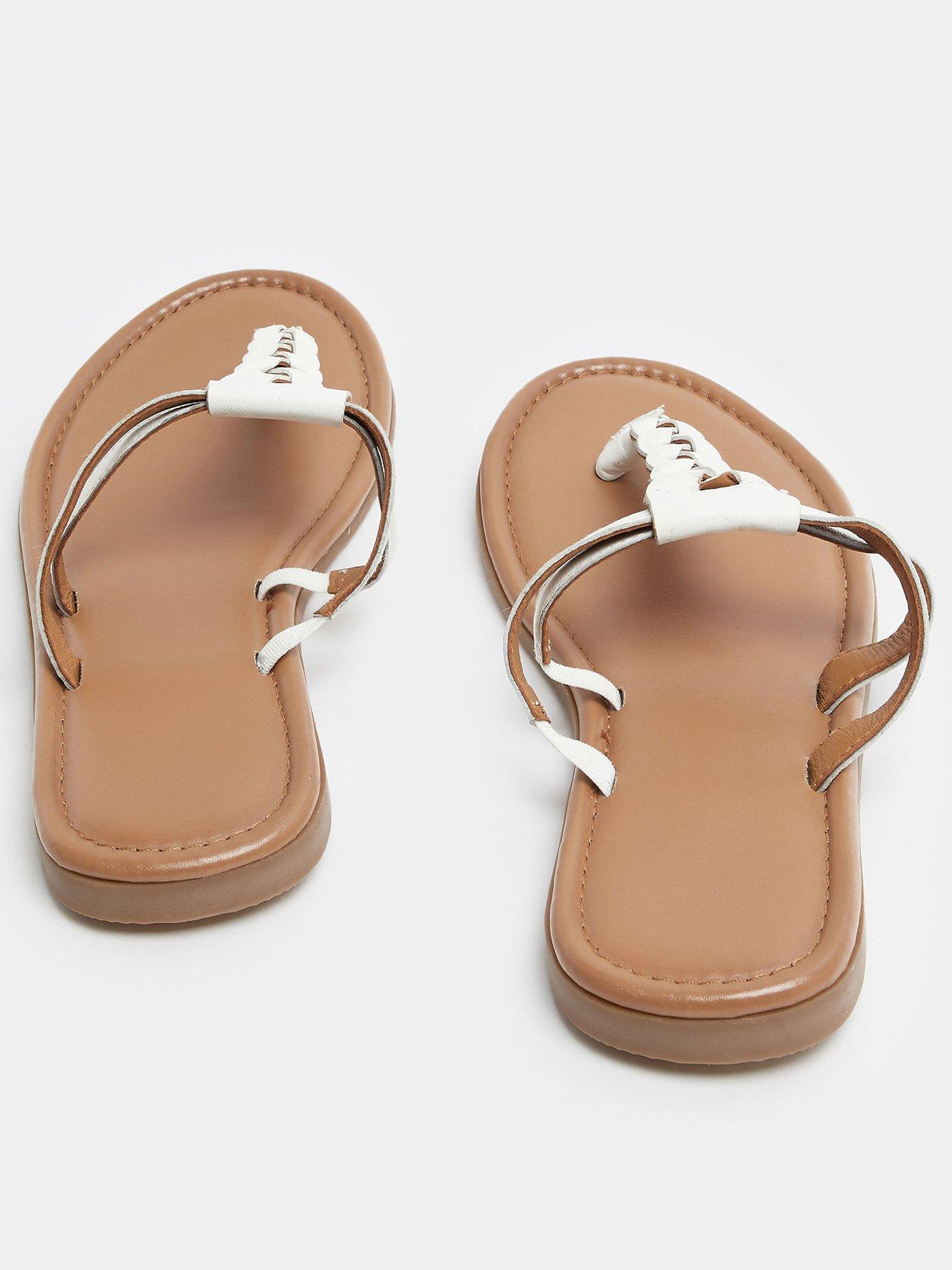  image of yours-wide-fit-plaited-toe-sandals-white